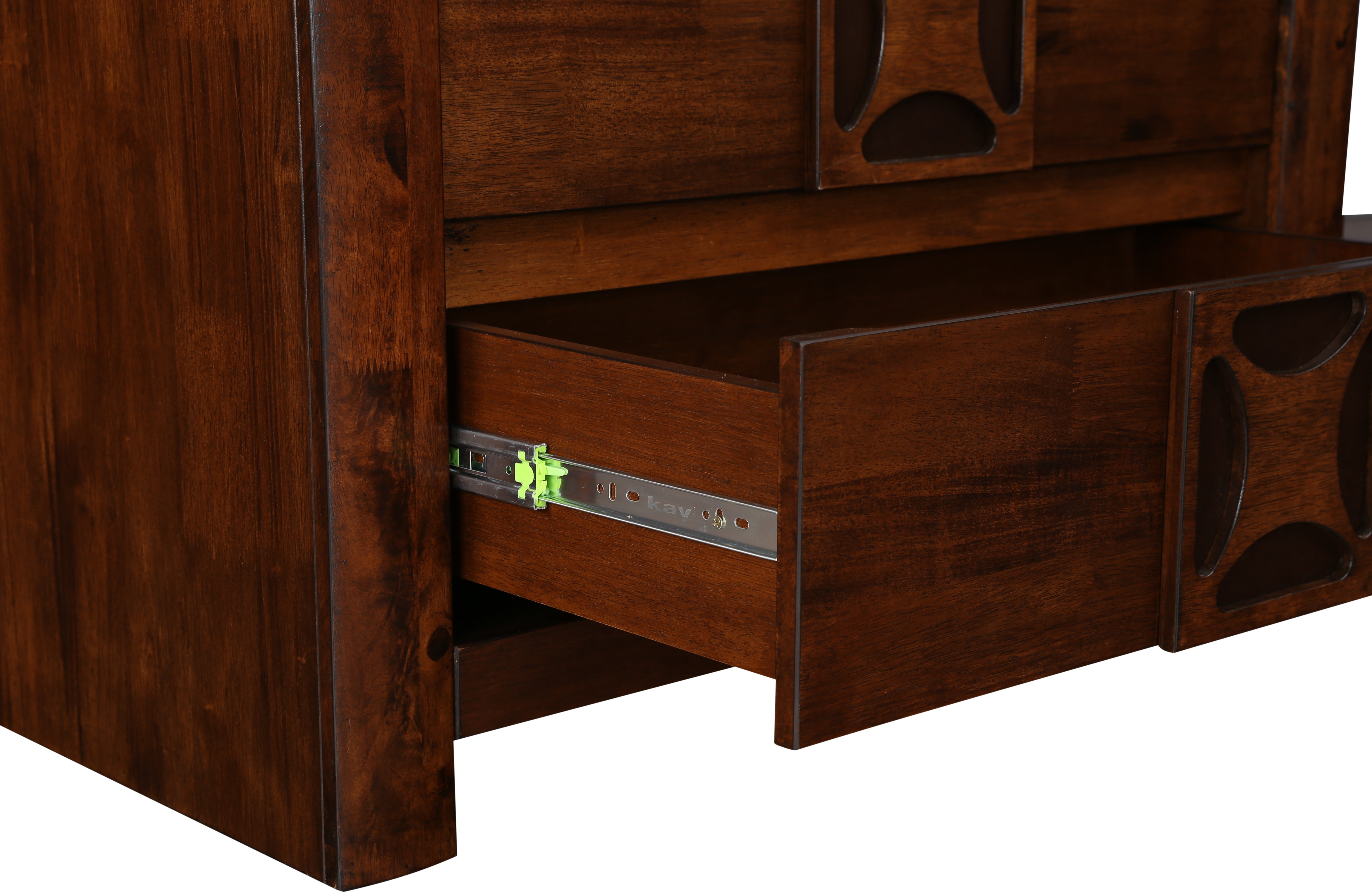 Casablanca Solidwood Dresser with mirror in Walnut Colour
