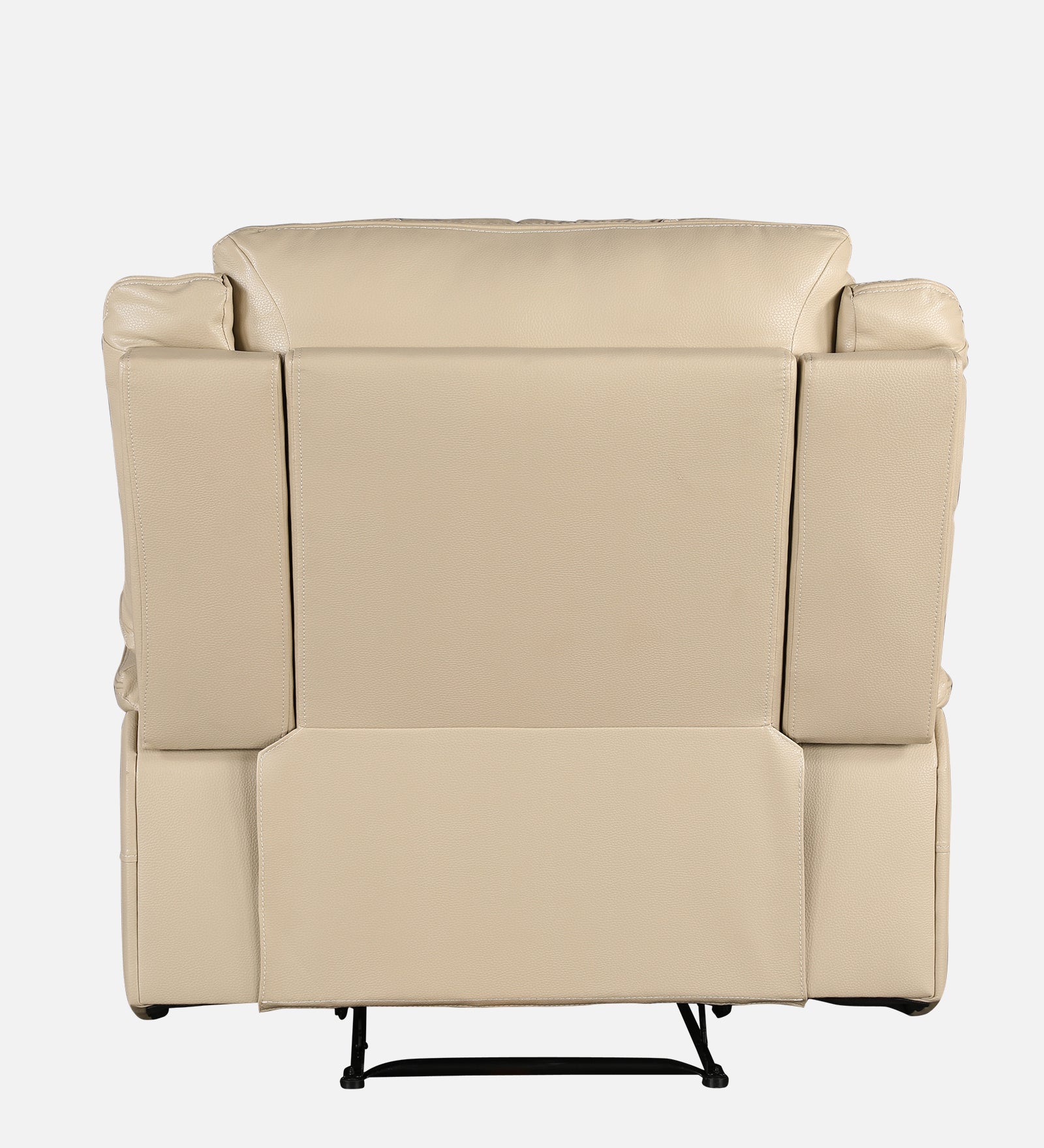 Murray Half Leather Single Seater Recliner in Beige Colour