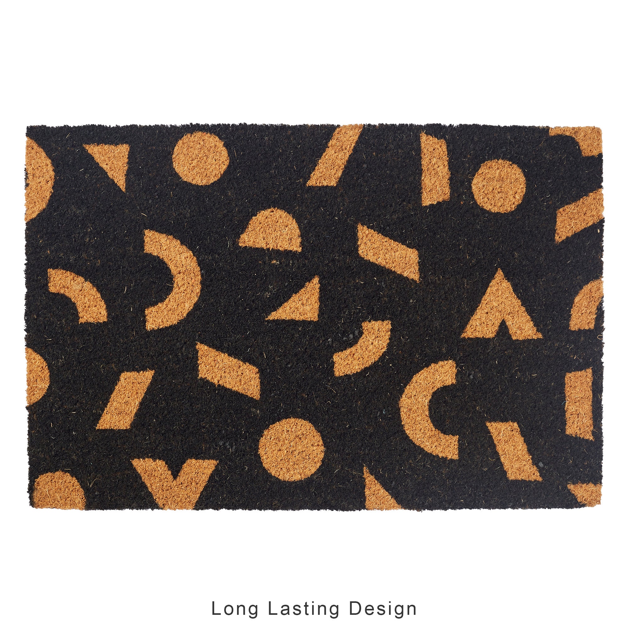 Natura  Abstract Printed Coir Doormat 40x60 CM in Black Colour