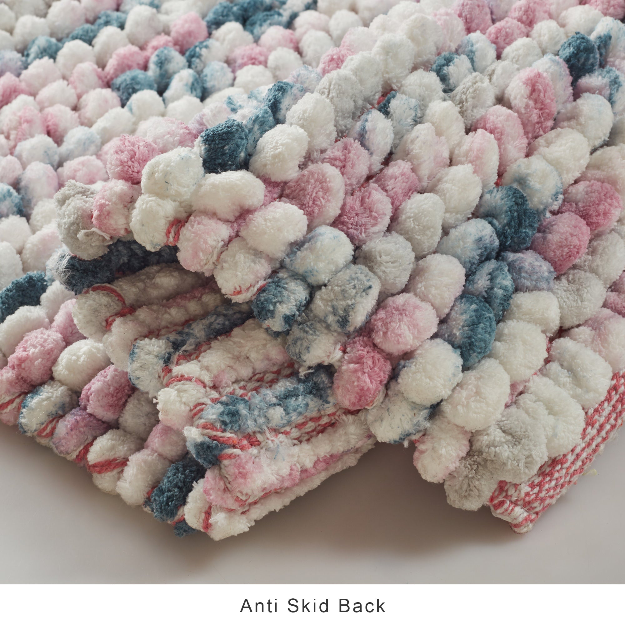 Emilia Micro Chenille Multipurpose Loop Runner 60x152 Cm in Blush Blue Colour