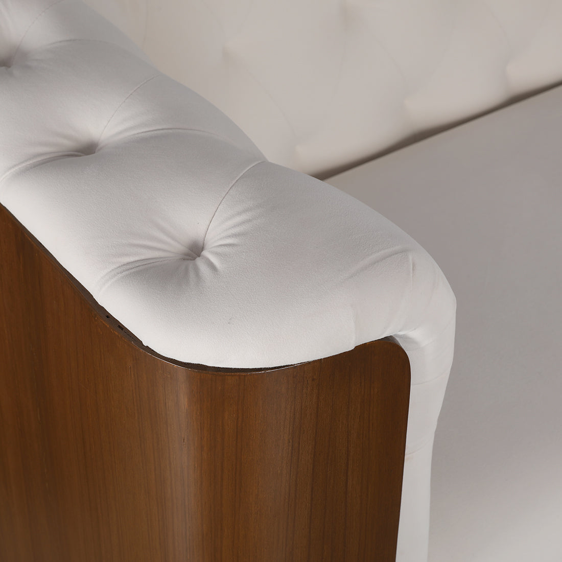 Valentina Fabric Three Seater Sofa in White Colour