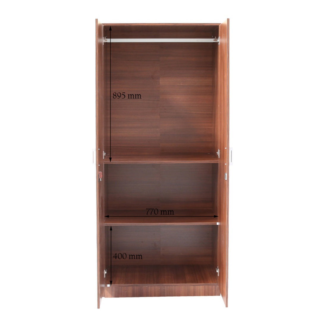 Premier 2 door wardrobe in Walnut Colour