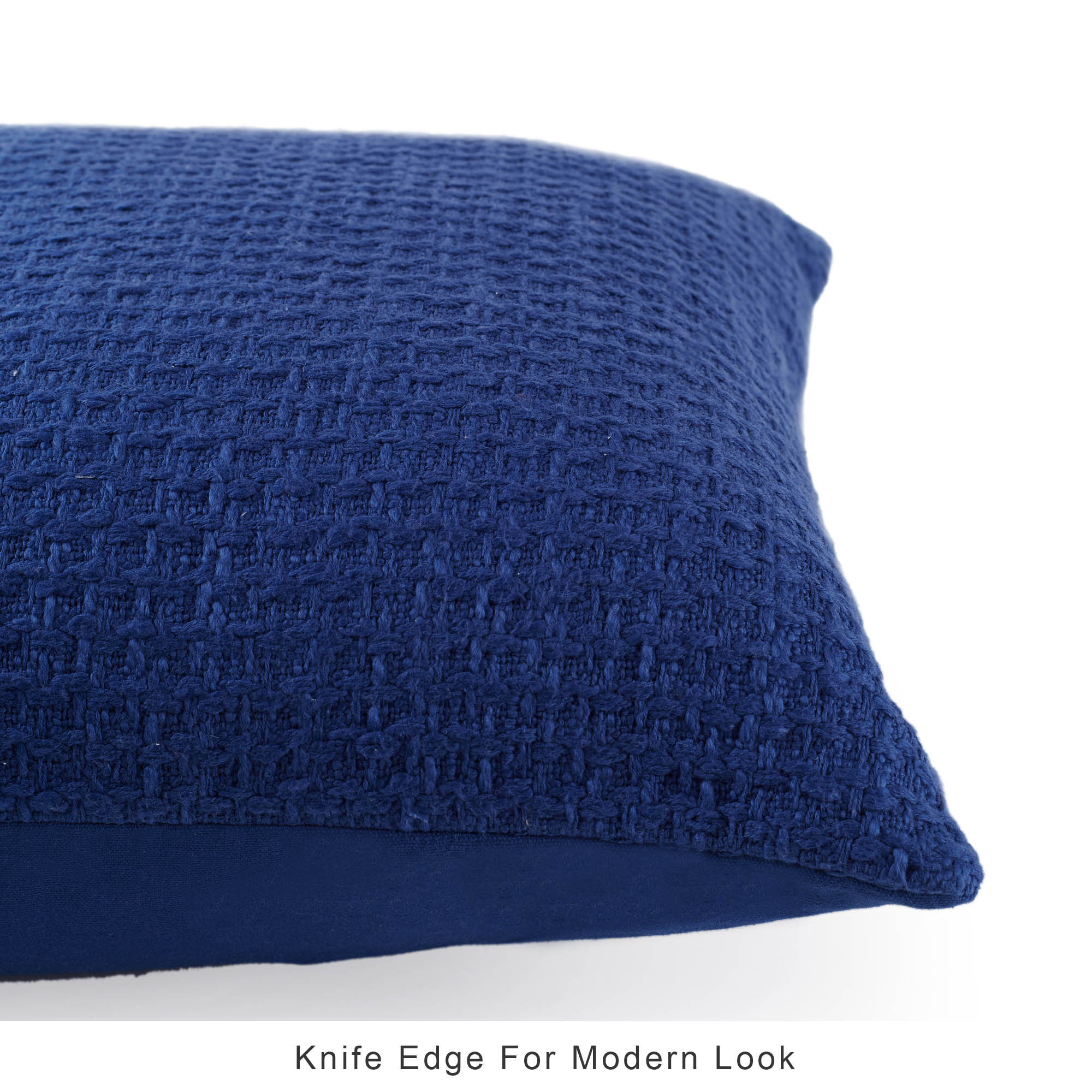 Pop Modern  Solid Textured Cushion Cover 45x45 Cm in Navy Colour