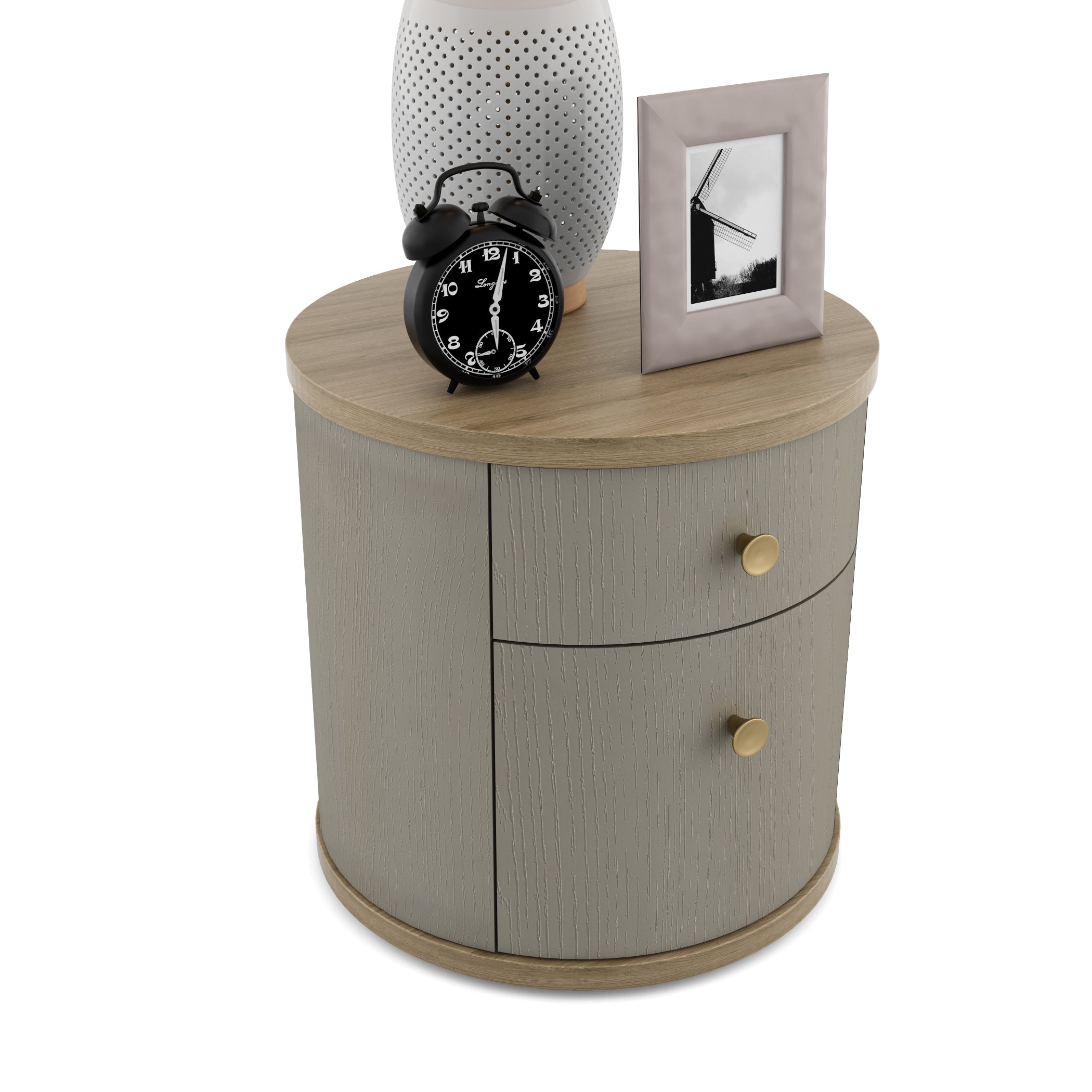 Asa Engineered Wood Night Stand in Santana Oak Colour