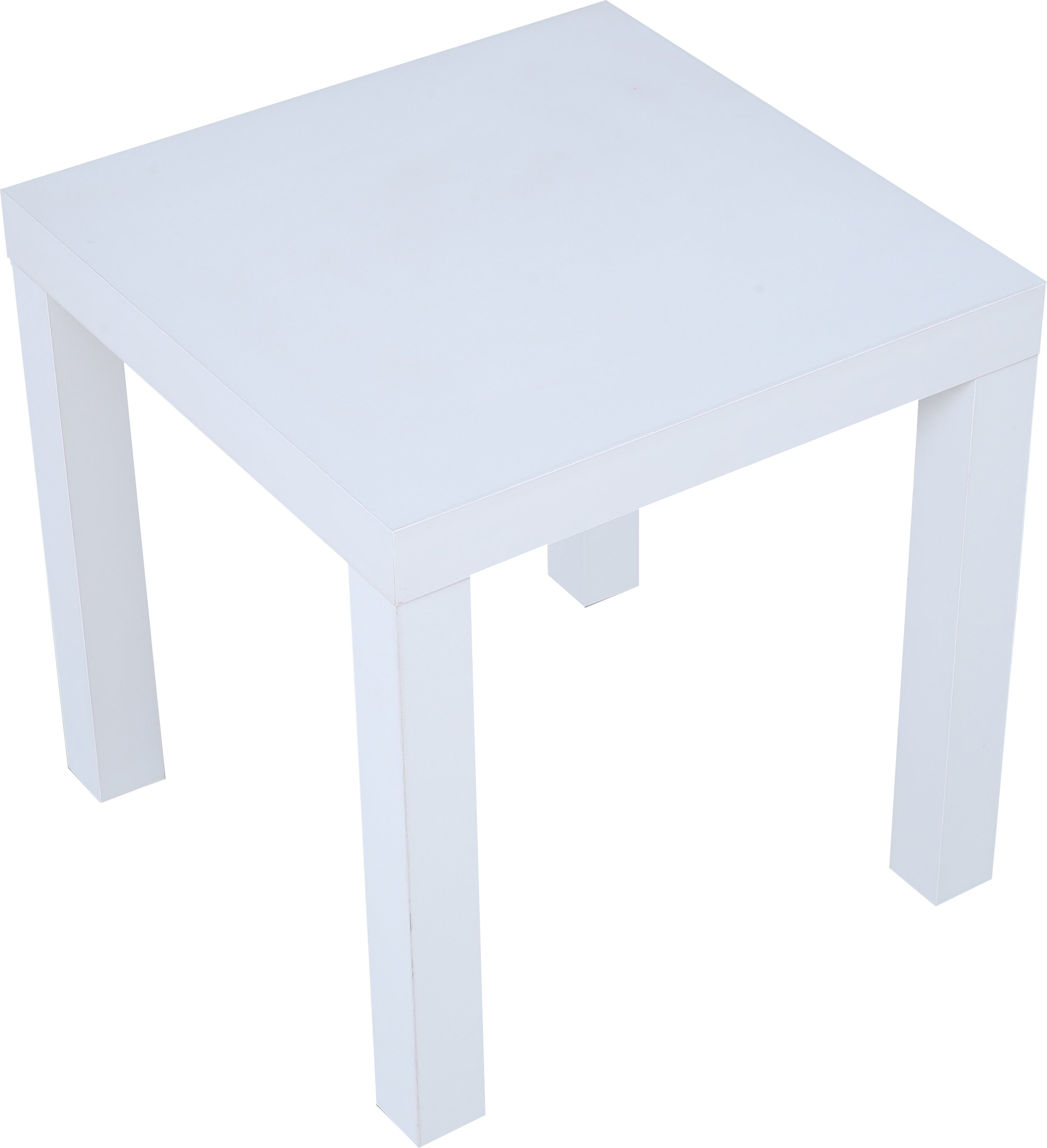 Larix Engineered Wood Side Table in White Colour