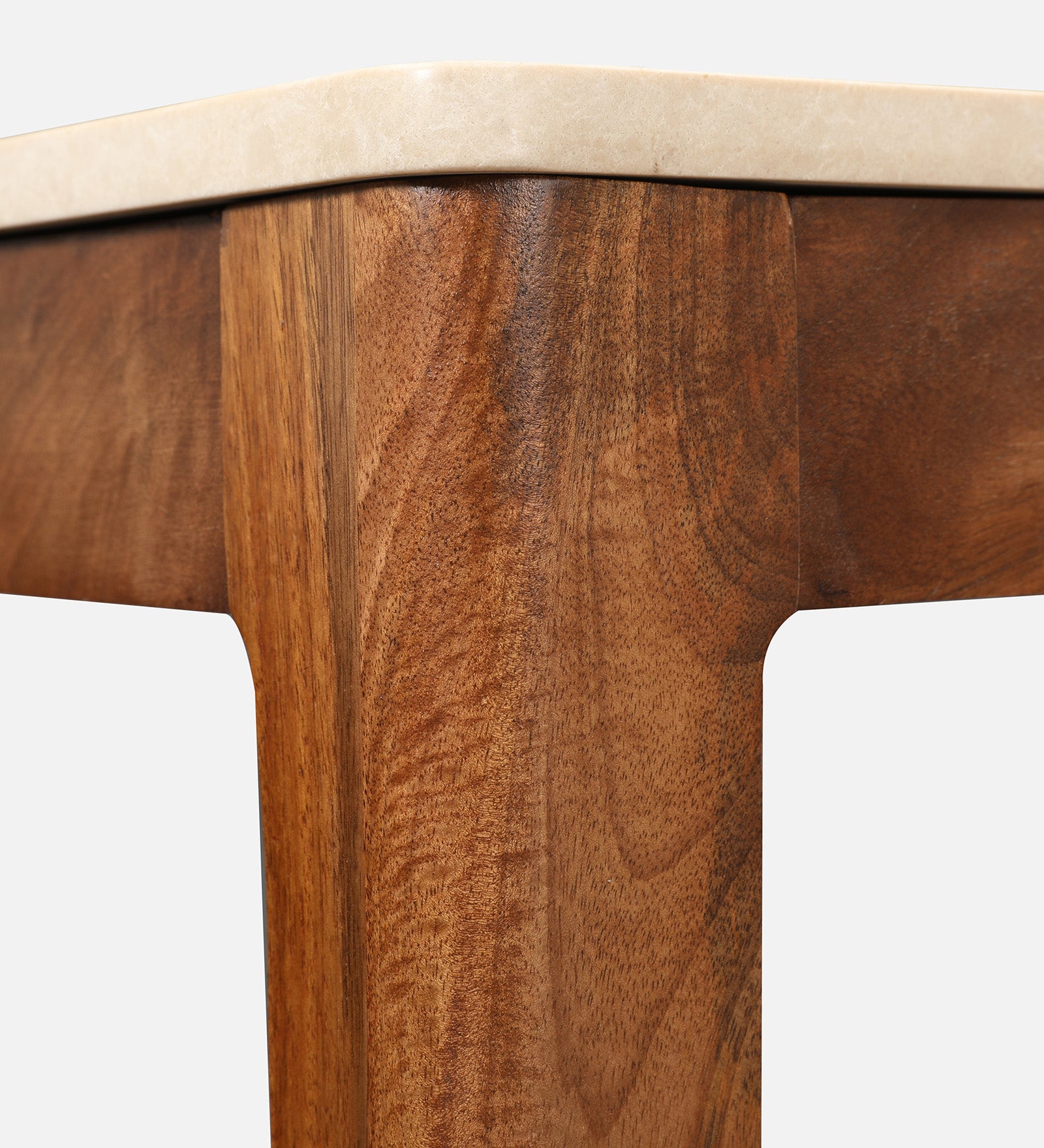 Siam Marble Top Six Seater Dining Table in Walnut Colour
