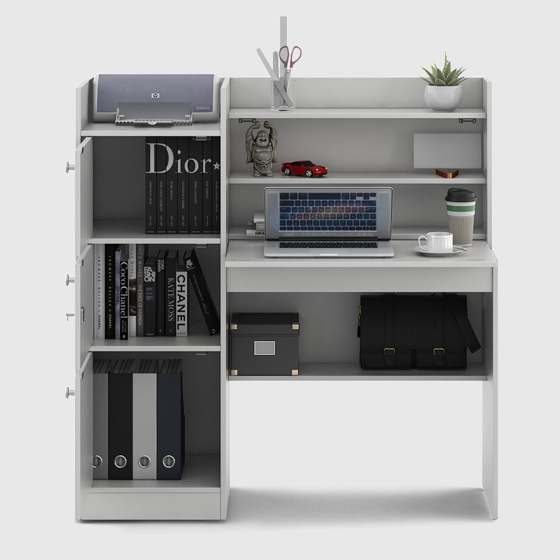 Venus  Study Table in White Colour
