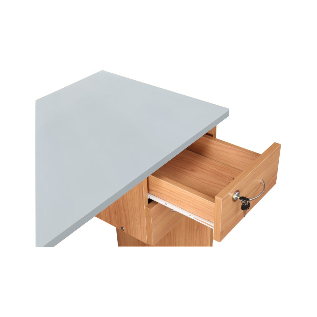 Simply Study Table in Honey + White Colour