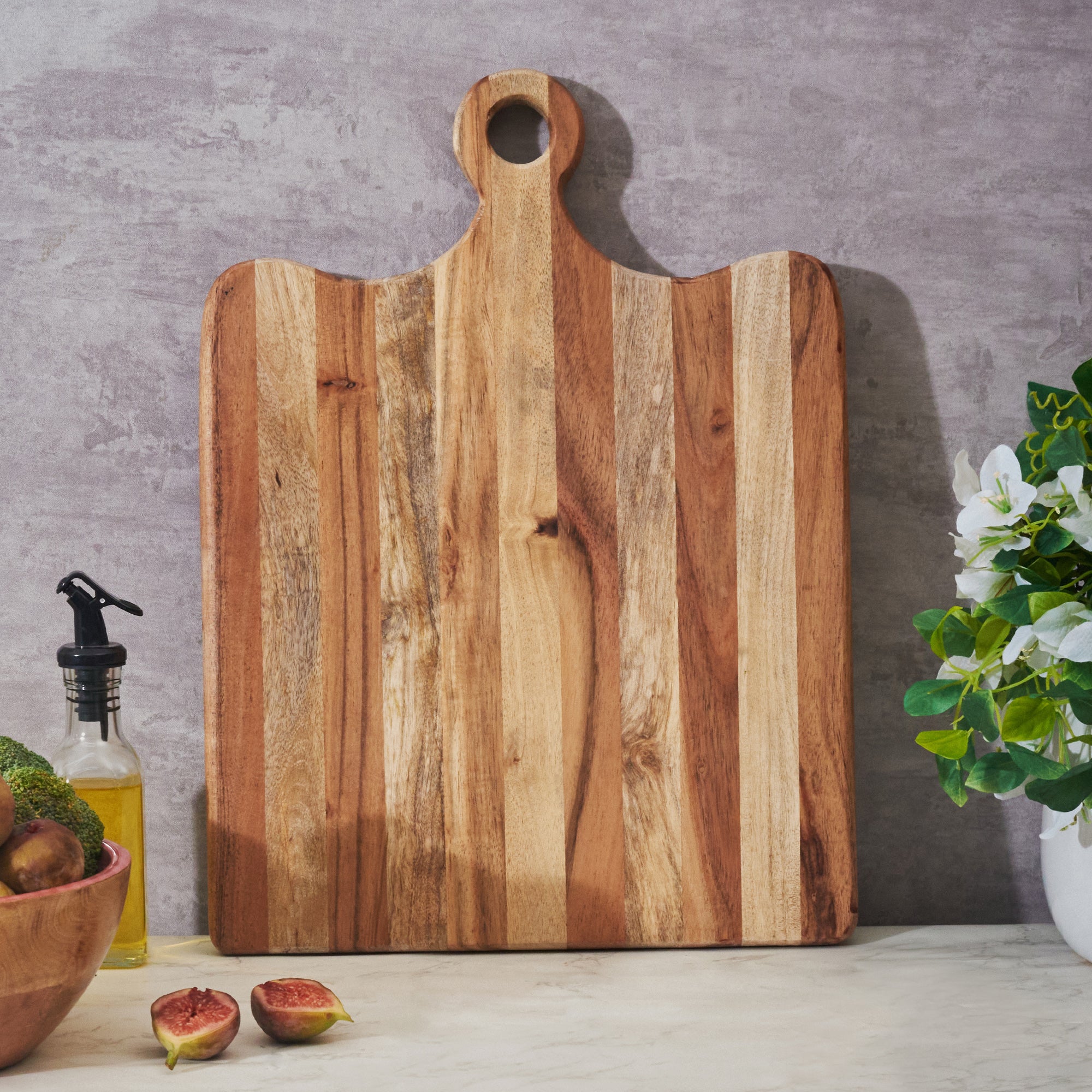 Tuscany Wood Grande Chopping Board/ Serving Platter/ Cheese Board 46 x 34 Cm in Brown Colour