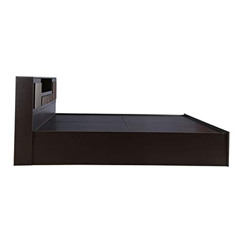Tiago Engineered Wood Box Storage Queen Size Bed in Wenge Colour