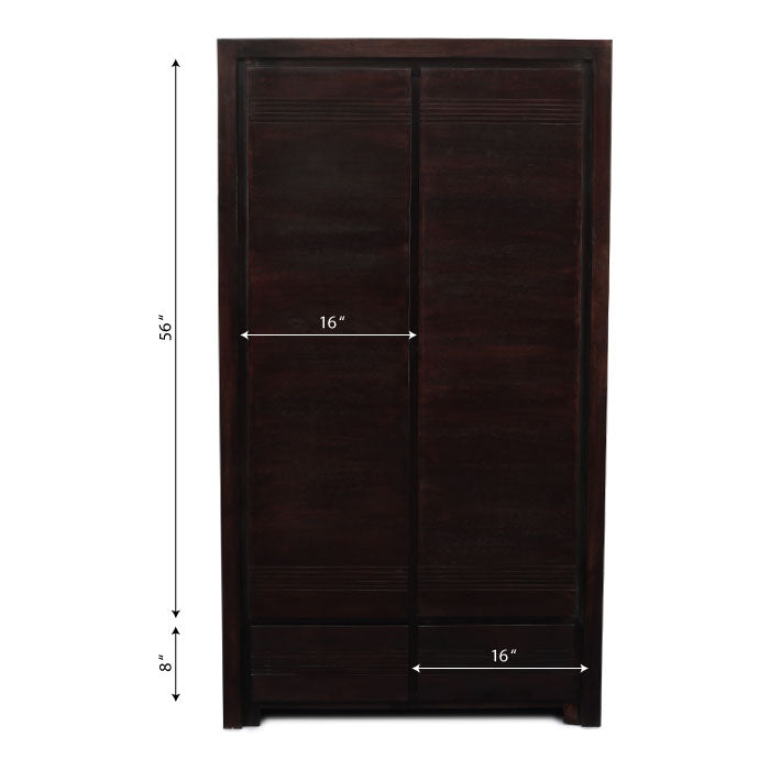 Billy Engineered Wood 2 door Shoe Rack in Wenge Colour