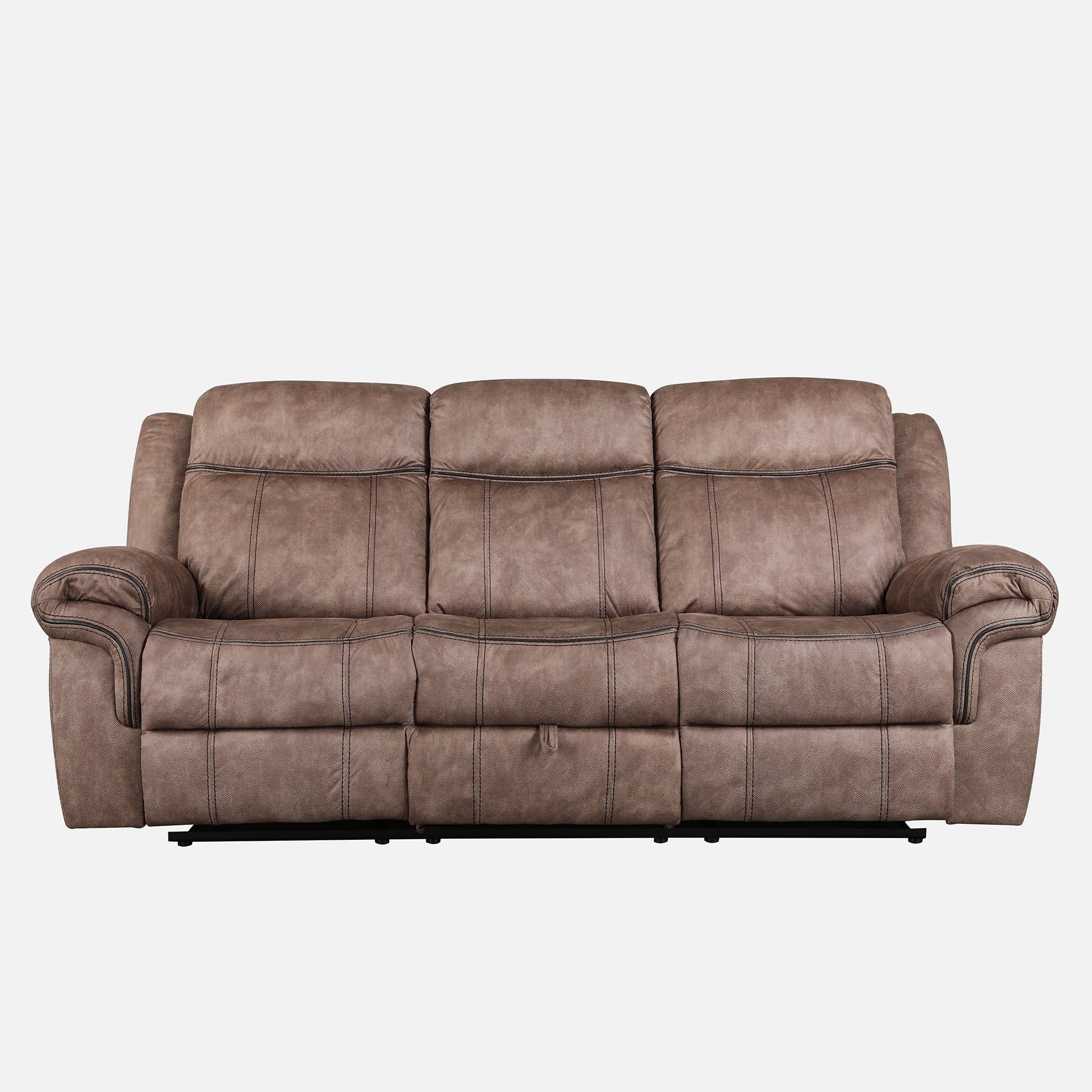 Enfield Fabric 3 Seater Recliner in Brown Colour