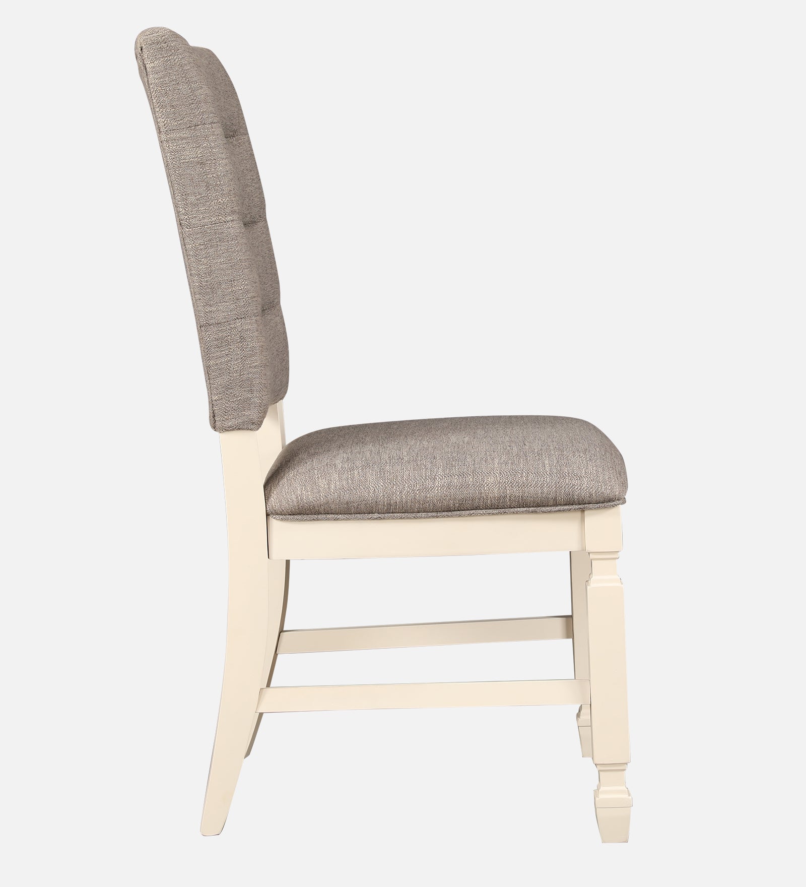 Wisp Rubber Wood Dining Chair Set Of 2 in Antique White Colour