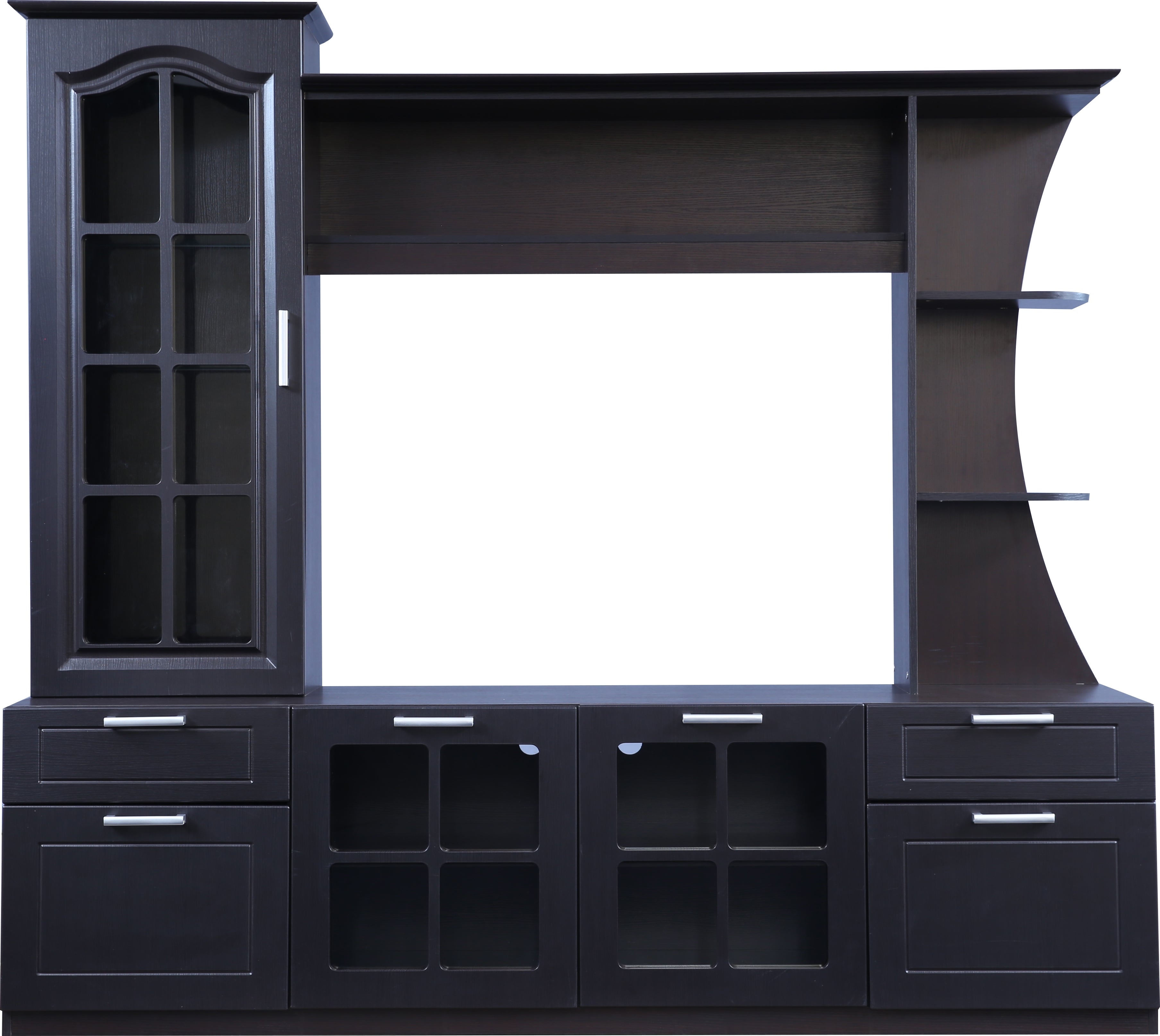 Mandrin Engineered Wood Wall Unit in Wenge Colour