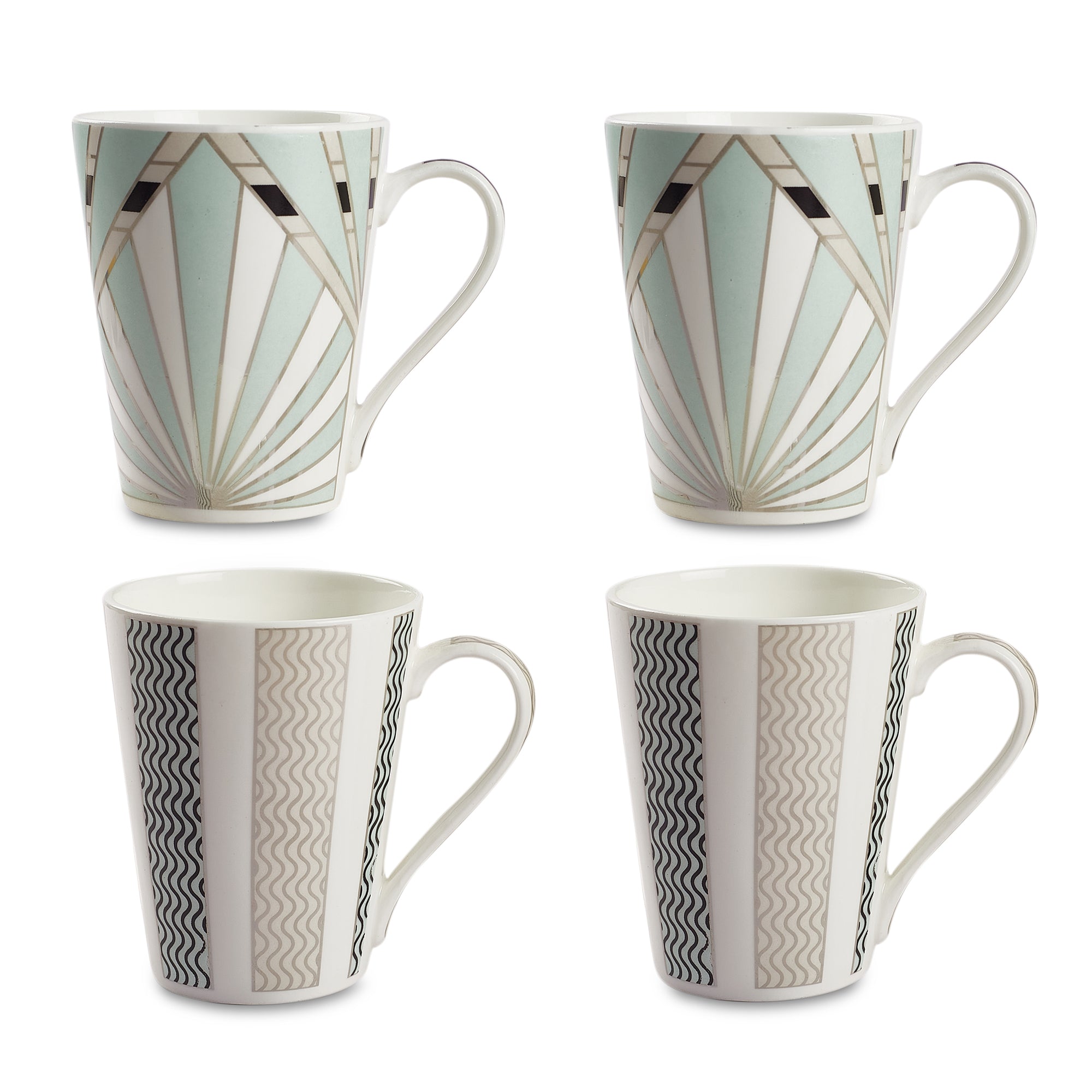 Sapphire Bone China Coffee Mug Set of 4 in Blue Colour