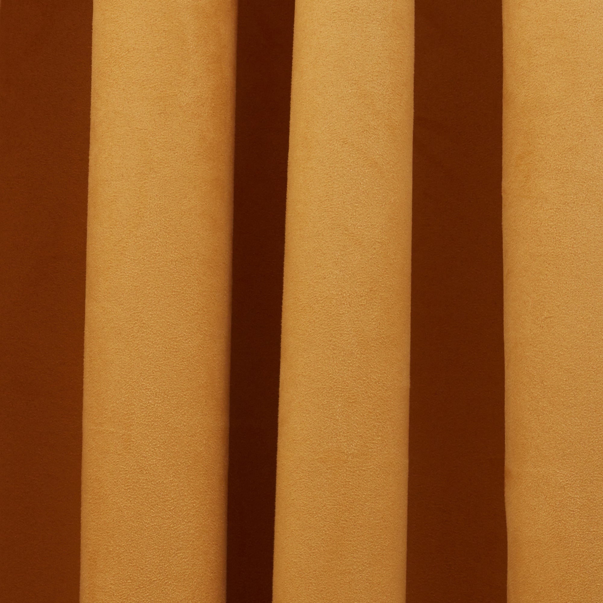 Nora Shades Solid Suede Dim Out Door Curtain 7 Feet in Mustard Colour