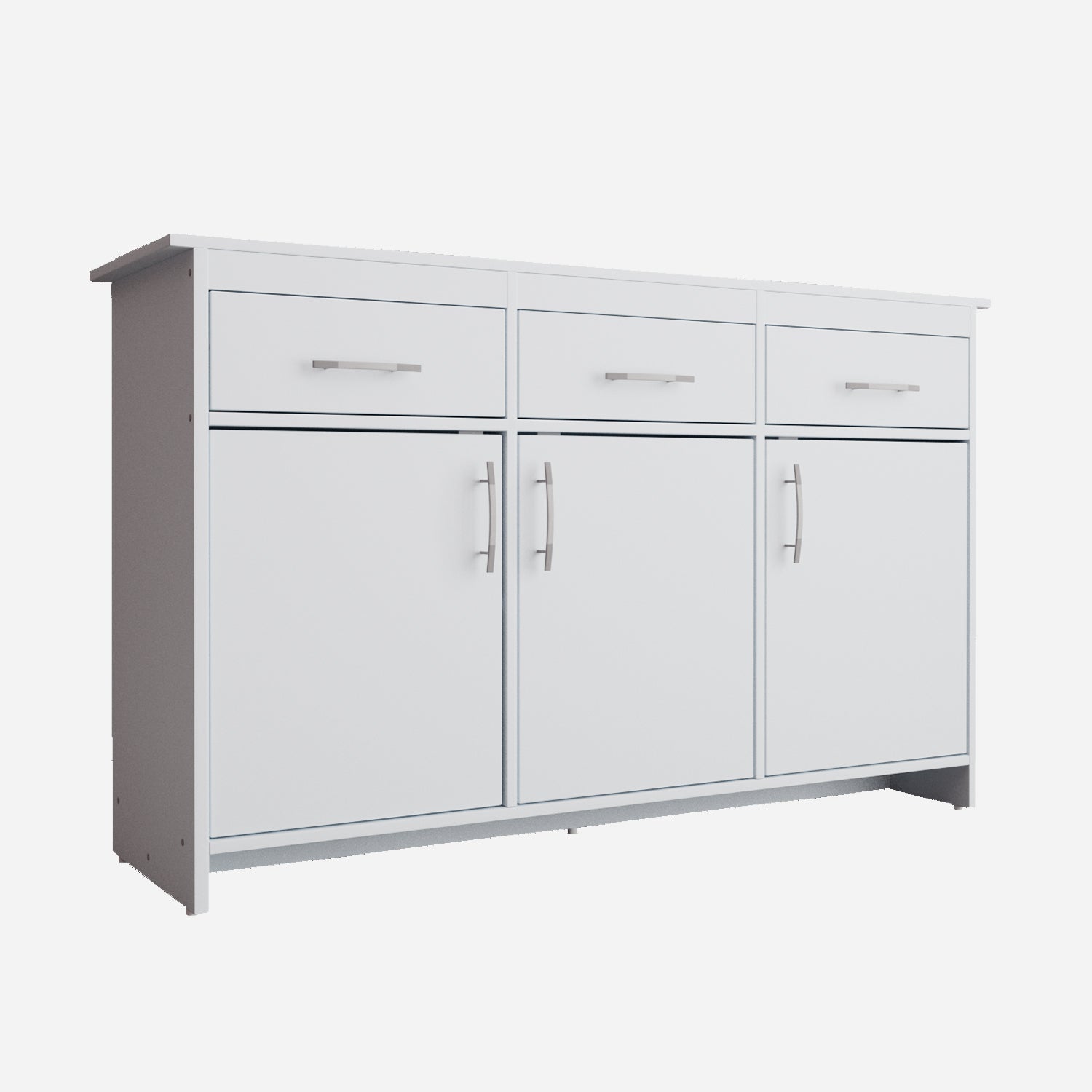 Albert Engineered Wood 3 Door Cabinet in White Colour