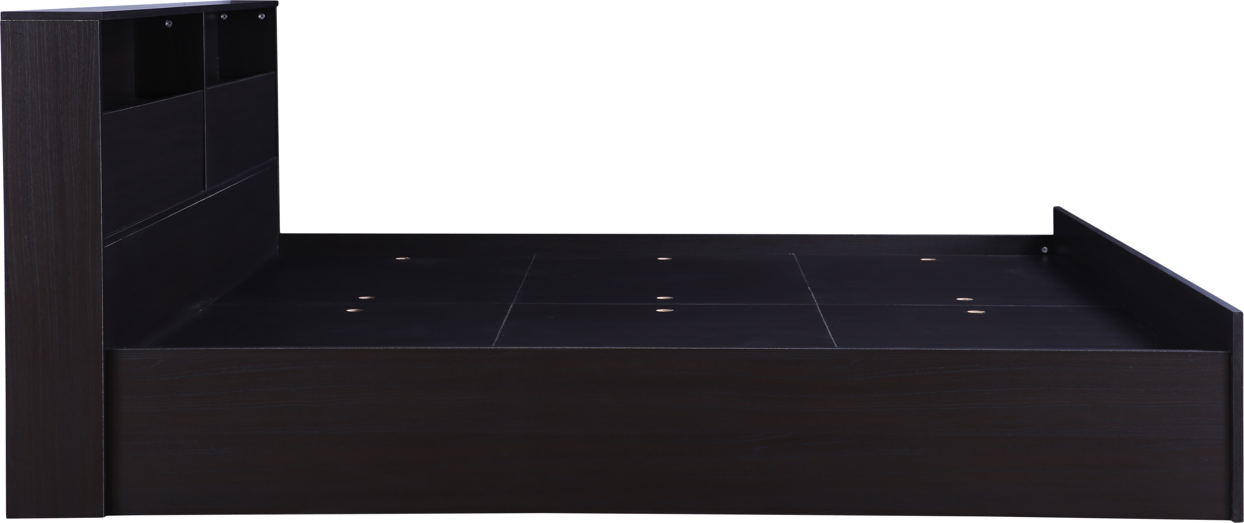 Alex King bed with Box storage in Dark Walnut Colour