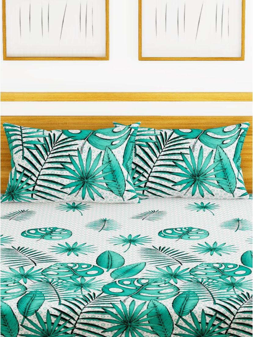 Callista Cotton King Bed Sheet 274X274 Cm in Shagreen Colour