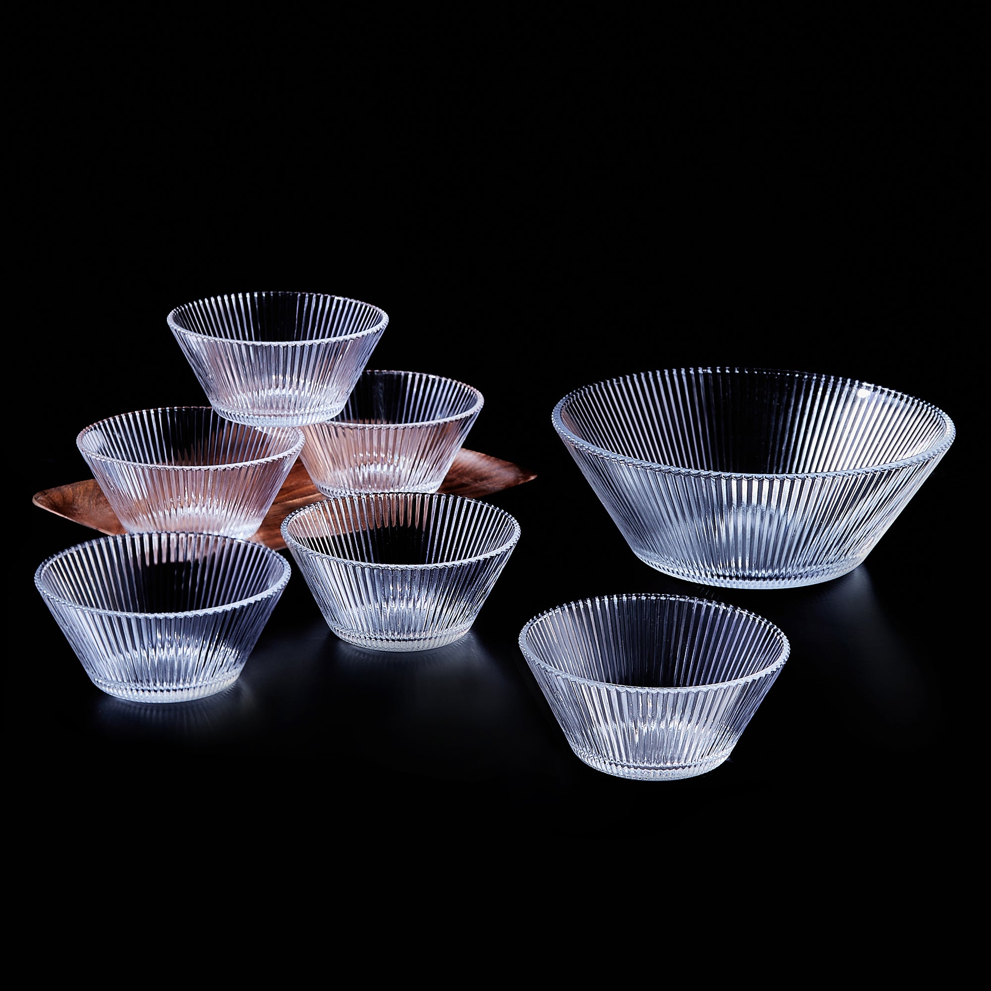 Sapphire  Pudding Bowl Set of 7 in Transparent Colour