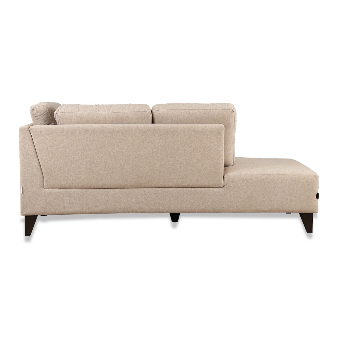 Garcia Fabric 5 Seater Sofa with Right Hand Side Lounger in Beige Colour