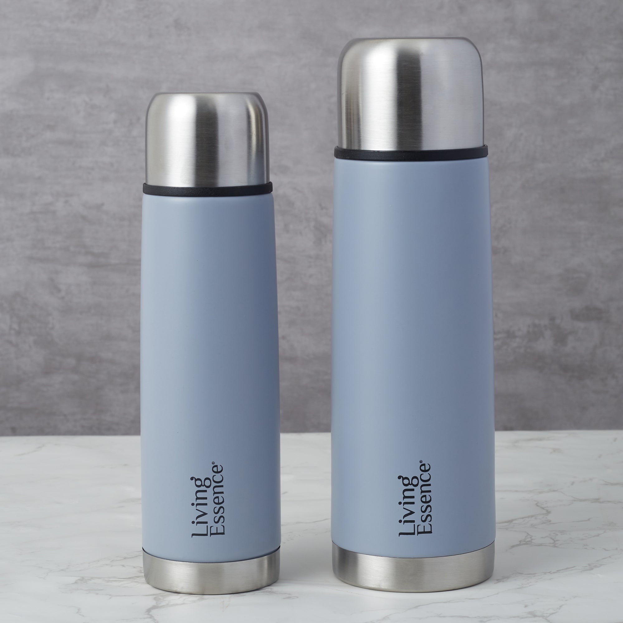 Fiesta Thermosteel Puro Vaccum Flask Combo Set of 2 in Grey Colour