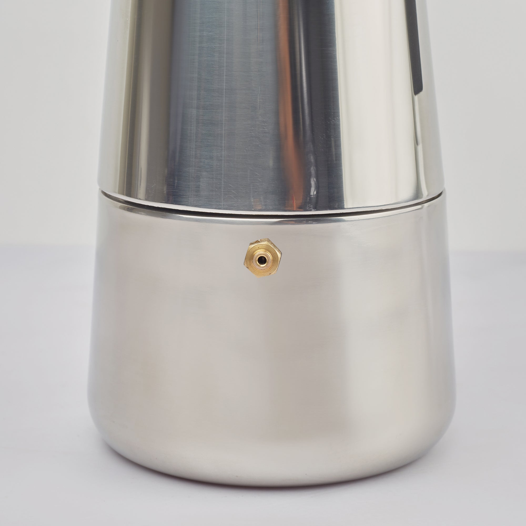 Brew Steel Moka Pot Coffee Maker 450 ml in Silver Colour