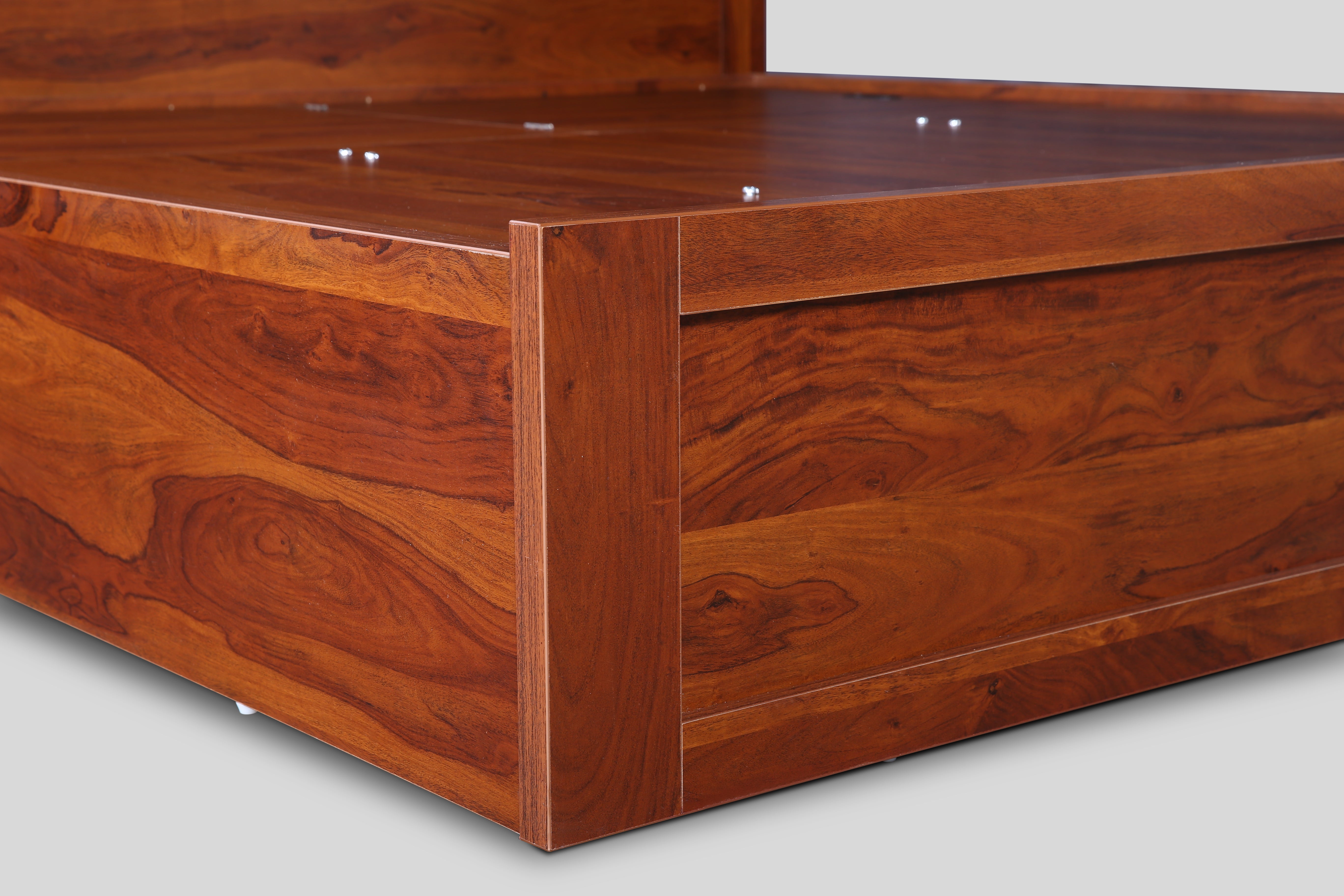 Antwerp King Bed with Hydraulic Storage in Sheesham Colour
