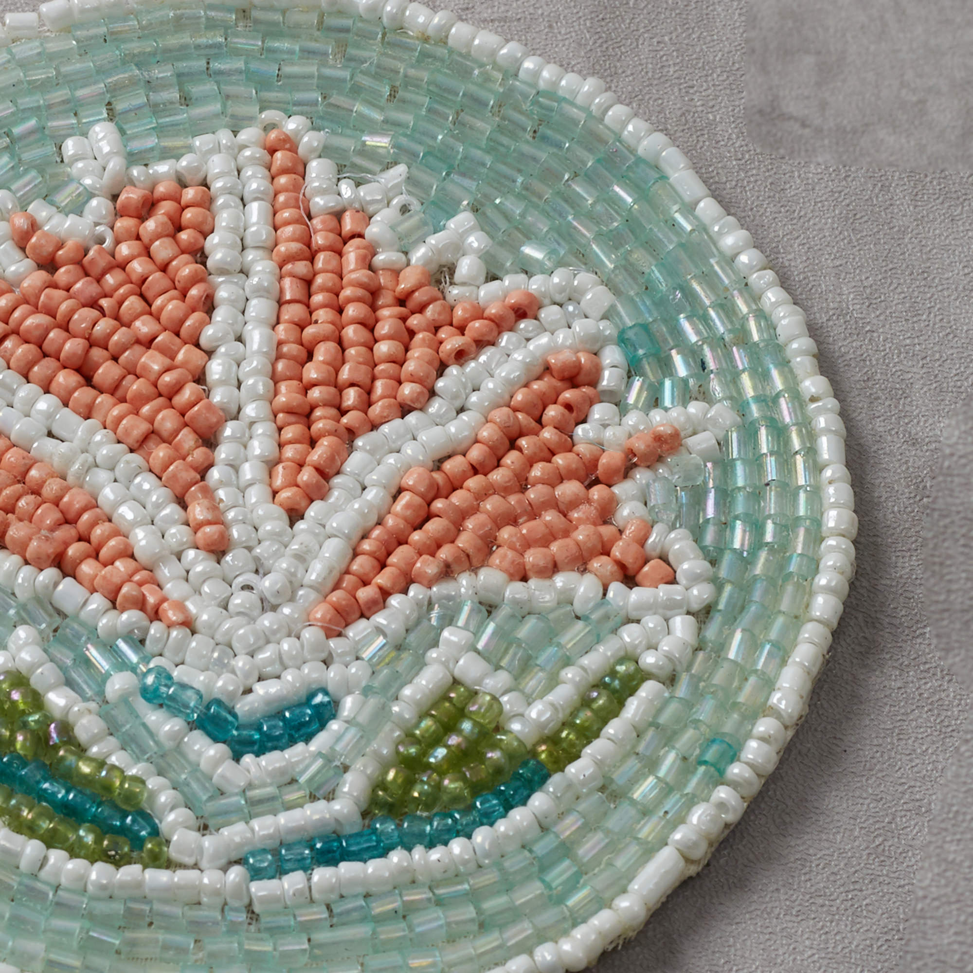 Anar Handmade Beaded Trivet Dia 20 Cm in Multi Colour