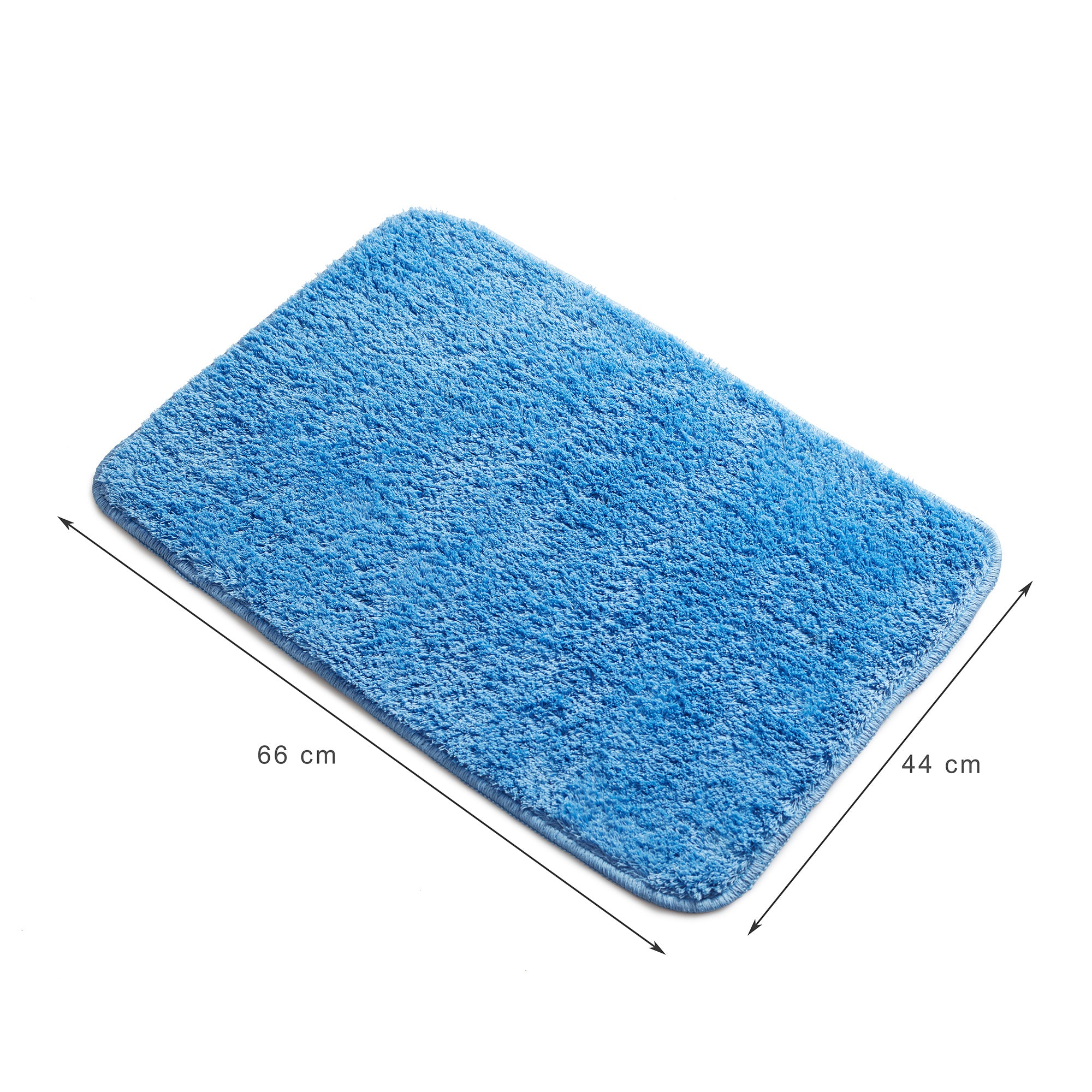 Emilia Micro Fiber Anti Skid Bath Mat 44x66 Cm in Blue Colour