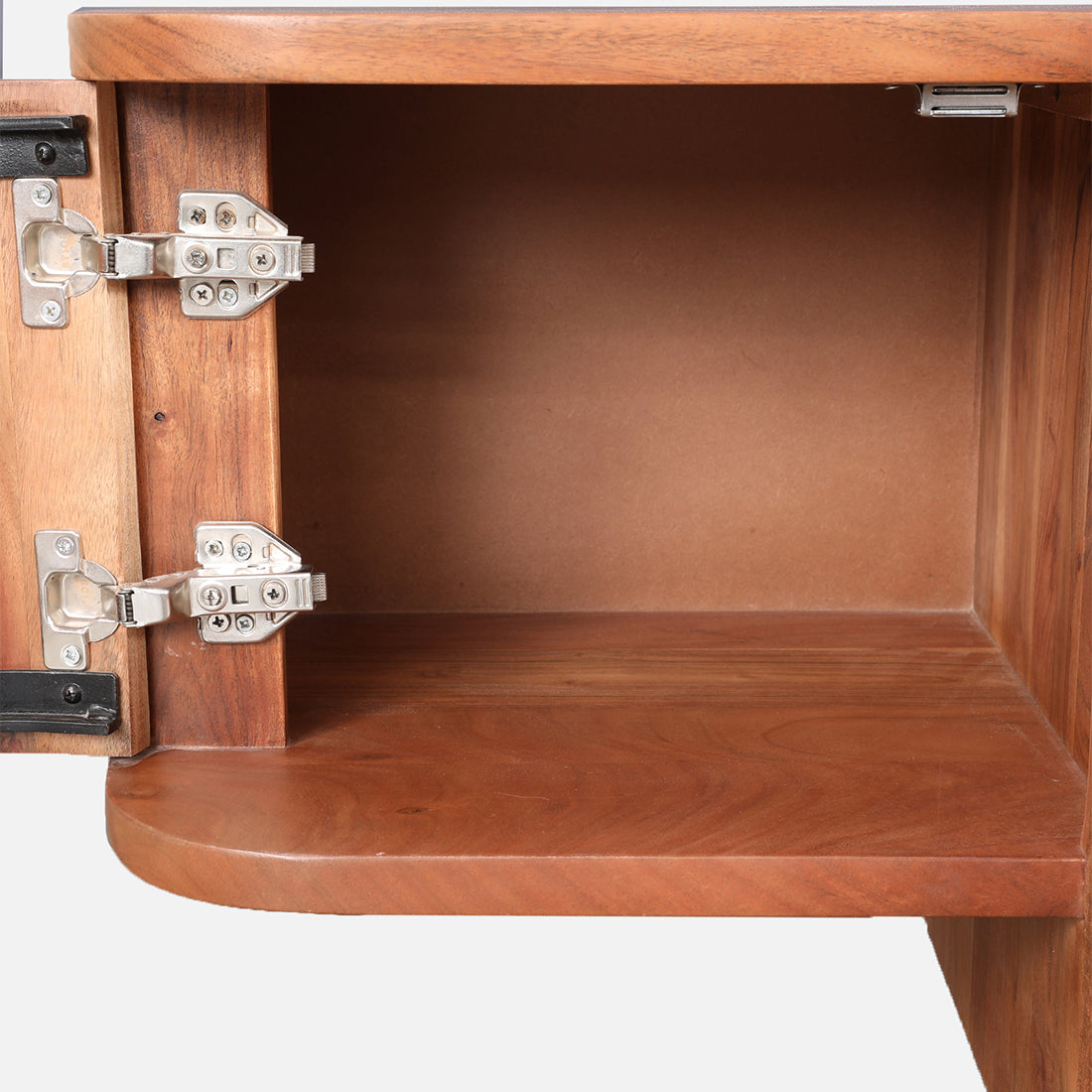 Haruki Acacia Wood Low Height Tv Unit in Teak Colour