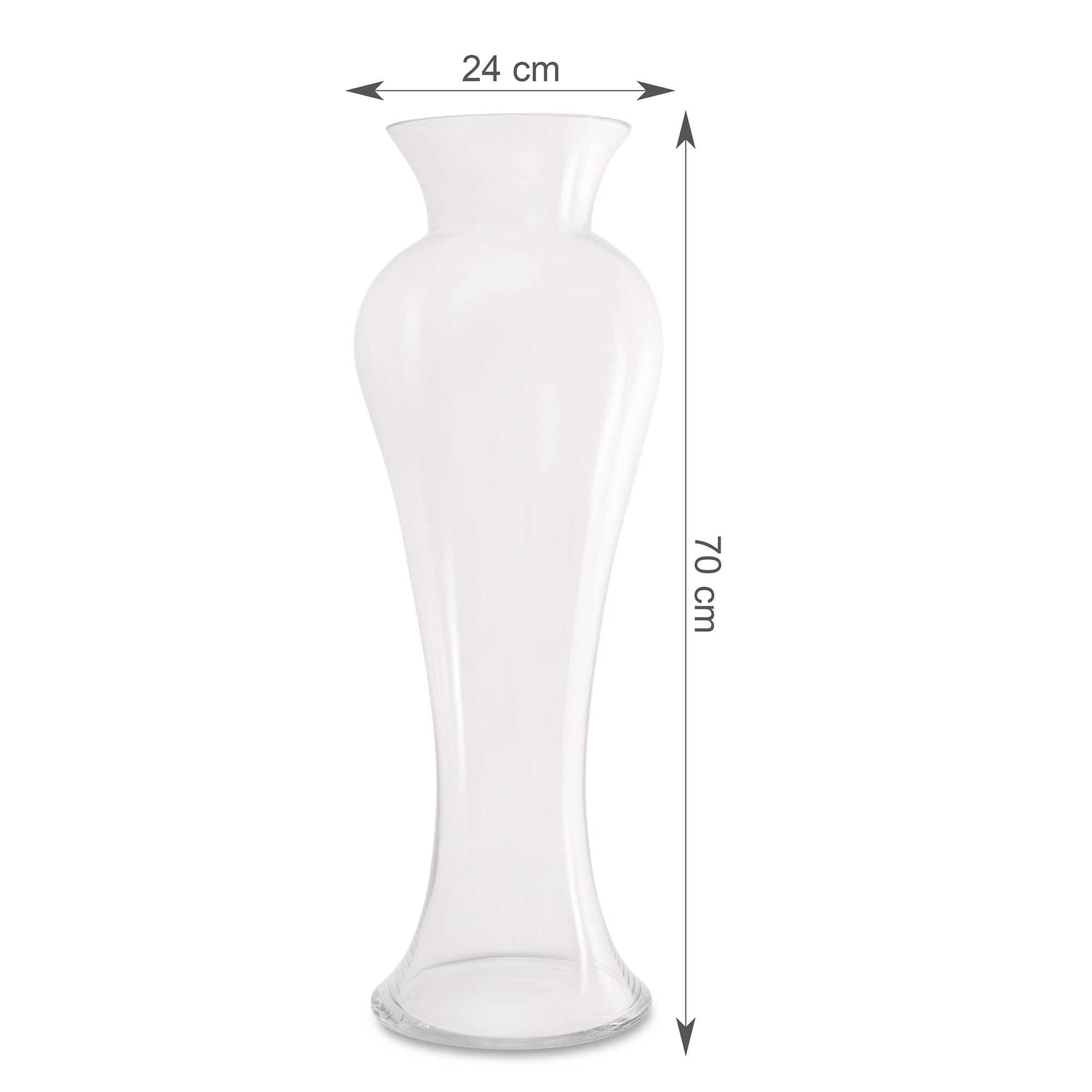 EDEL CLASSIC URN SHAPED CLEAR GLASS VASE LARGE SIZED BY LIVING ESSENCE