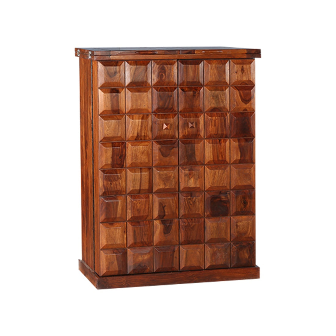 Woodrow Sheesham Wood(Rosewood) Bar Cabinet in HONEY Colour
