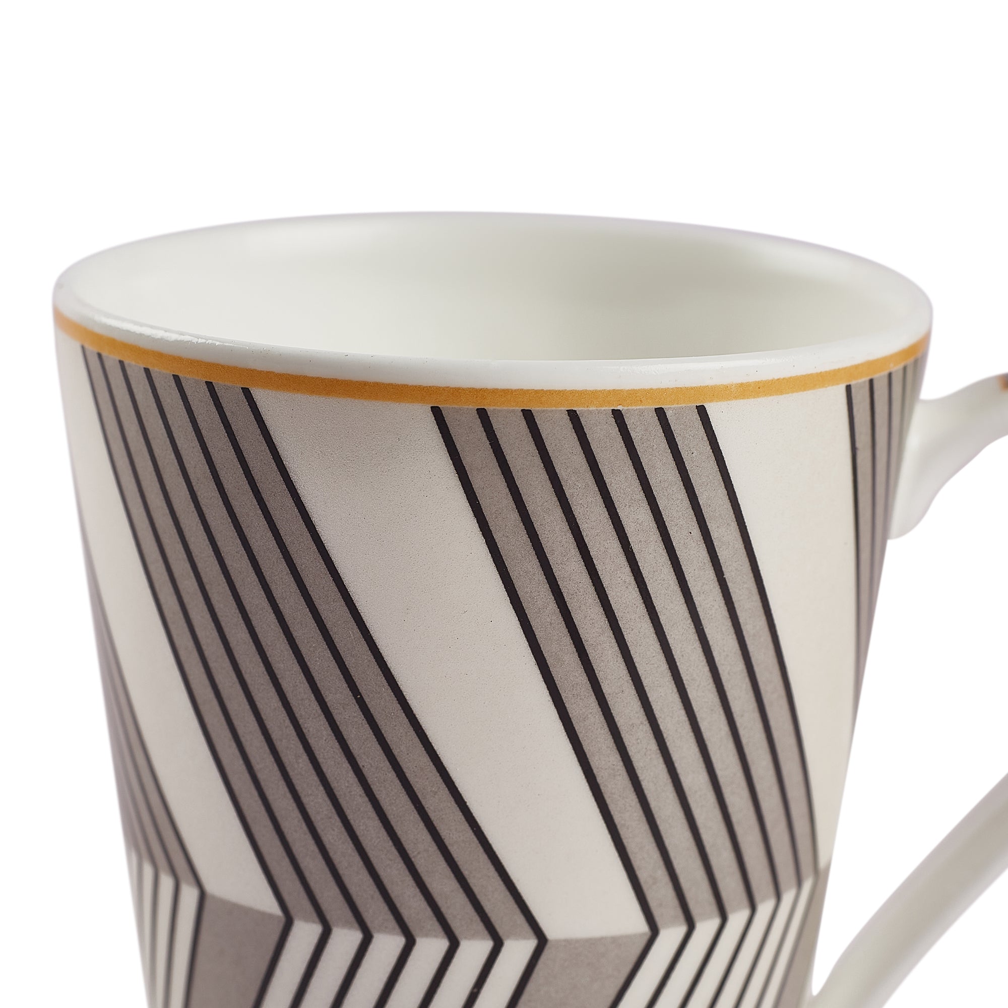 Sapphire Bone China Coffee Mug Set of 4 in Grey Colour