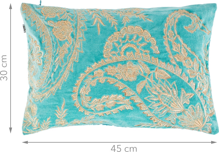 Palace Life Cushion Cover 30x45 Cm in Blue Colour