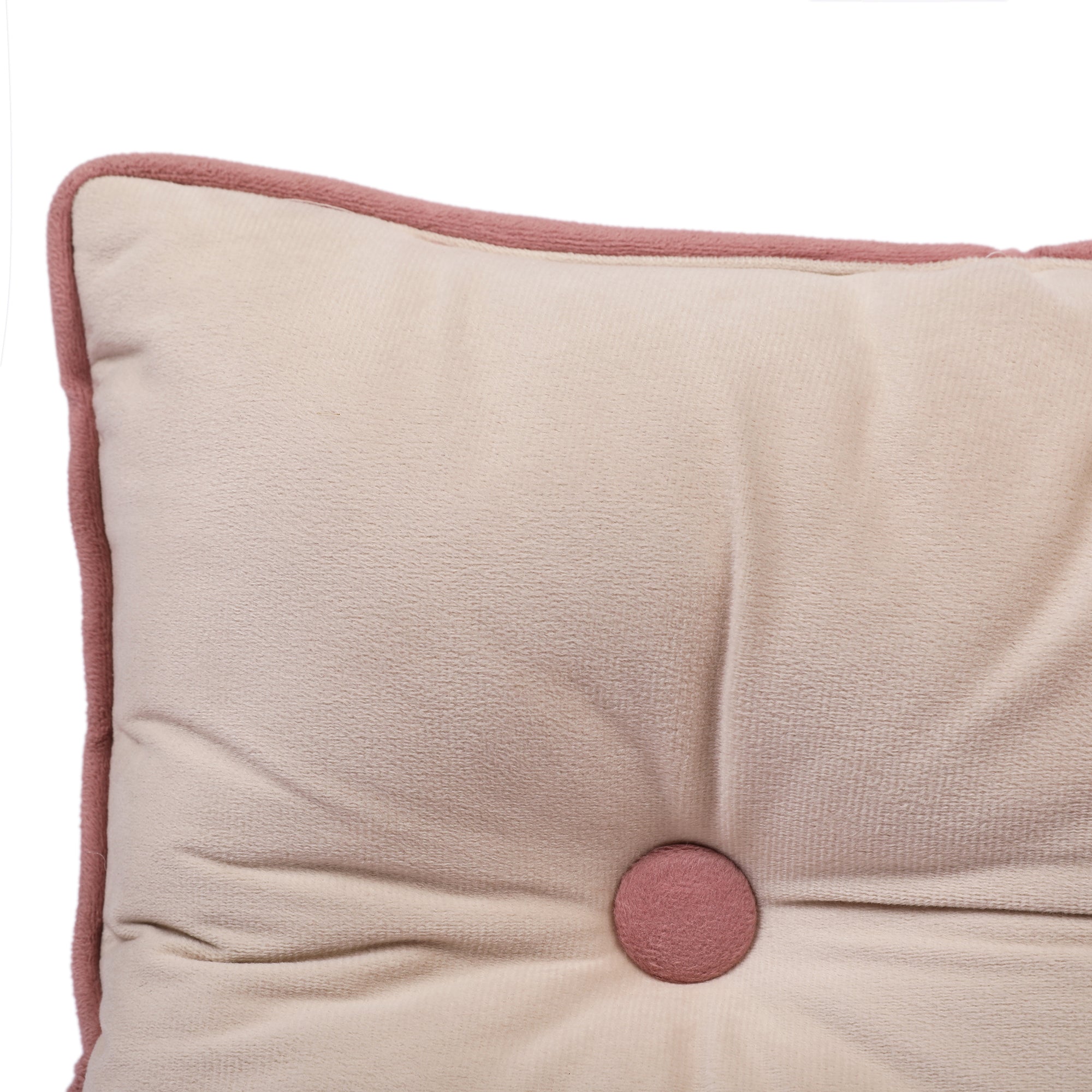 Velvet Solid Dori Filled Cushion Beige, 30X45cm