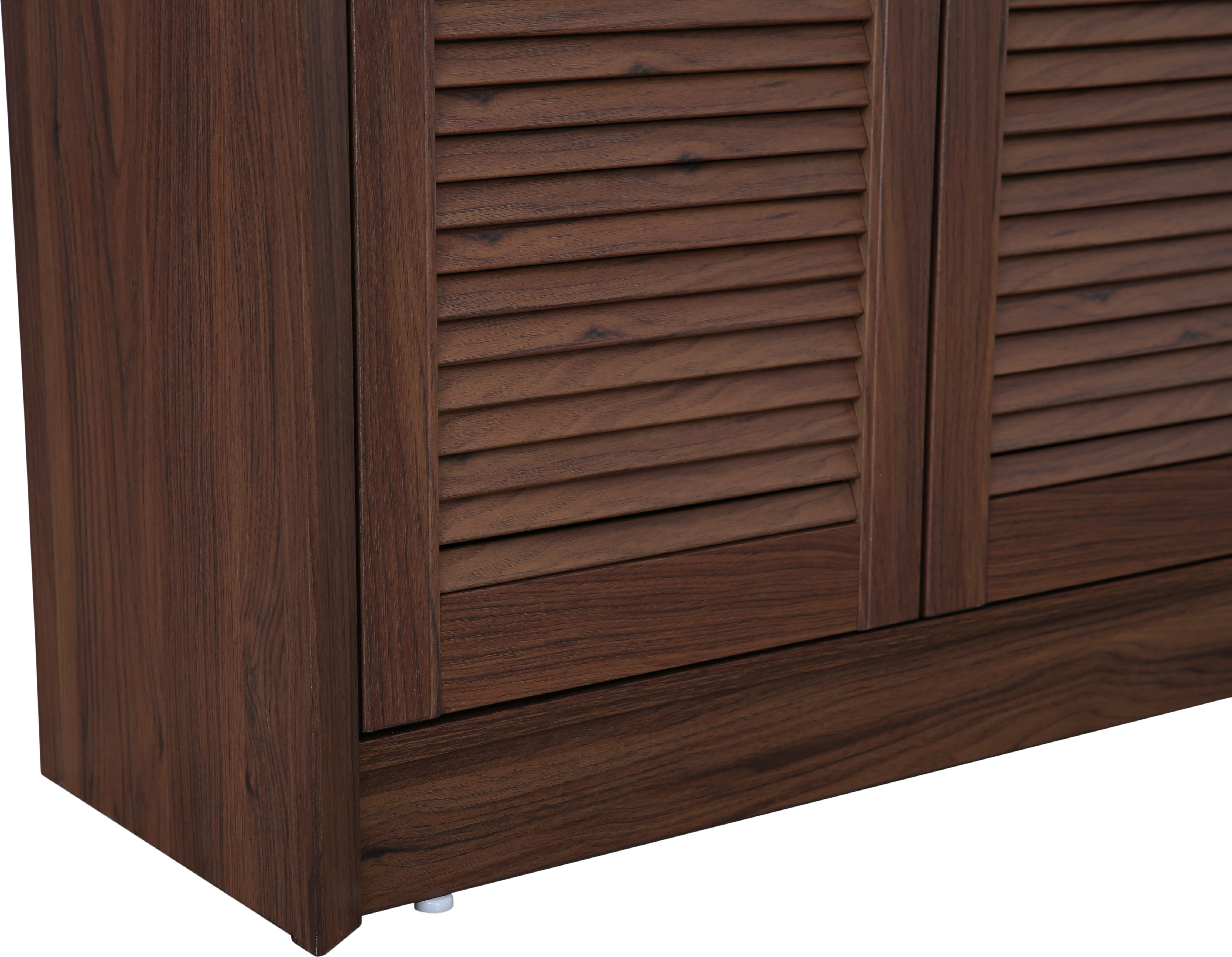 Stark Engineered Wood 4 door Book Case in Walnut Colour