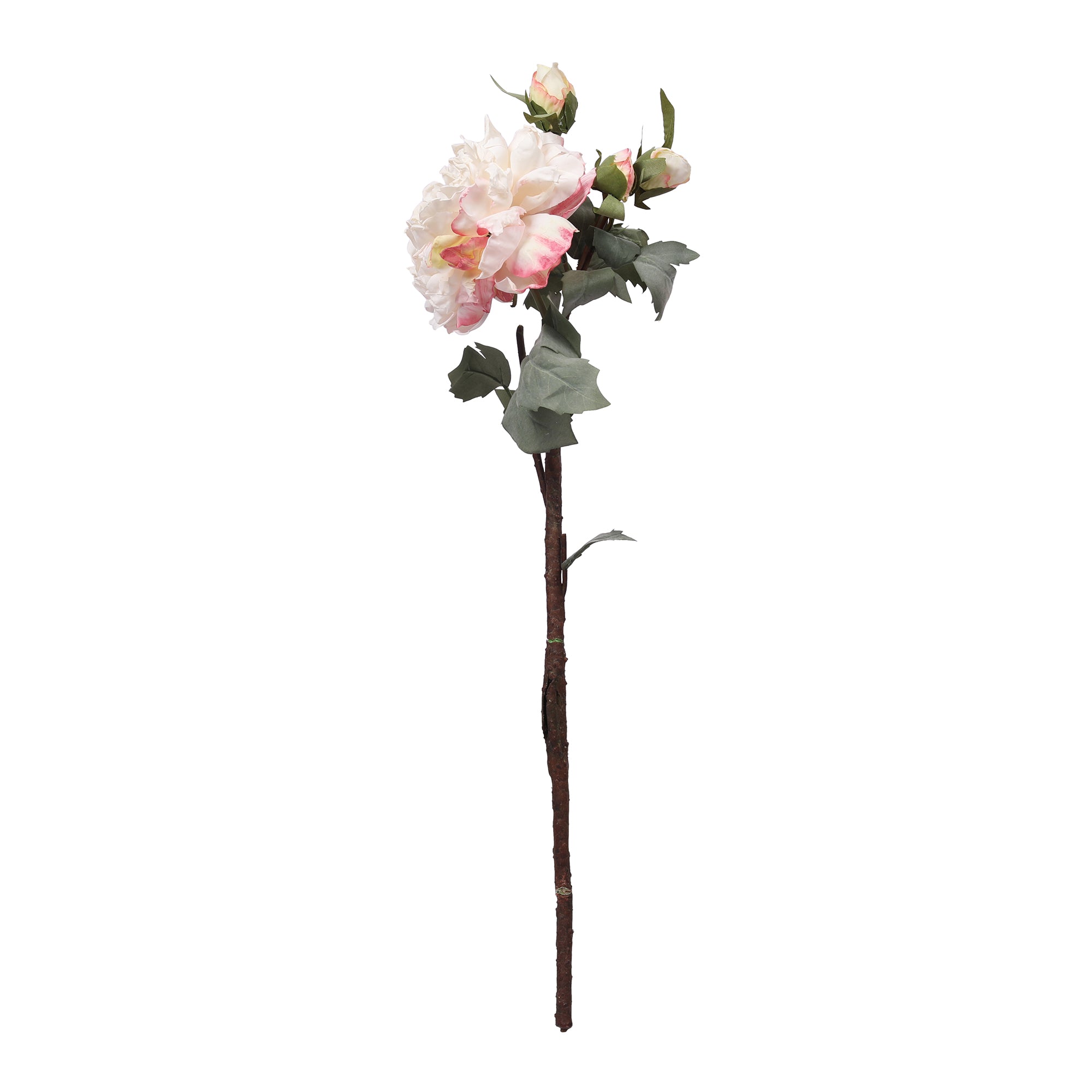 Blume Artificial Flower Rose Stem 58cm in White Colour By Living Essence