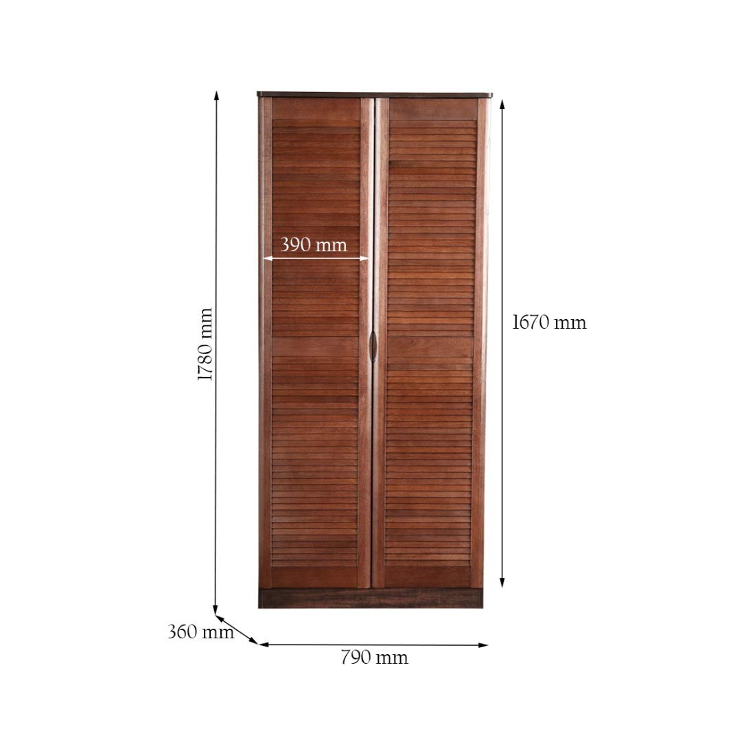 Pamela Engineered Wood Shoe Rack in Oak Colour