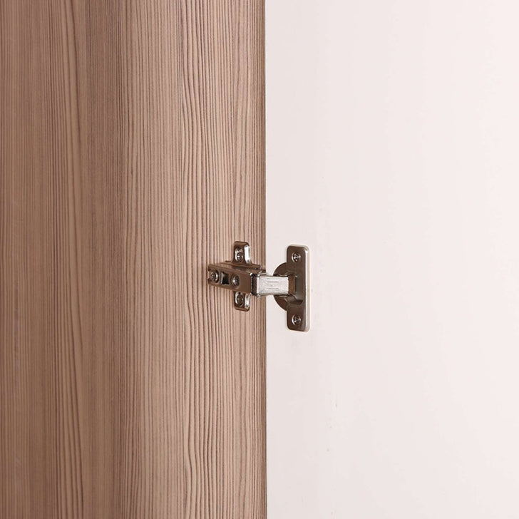 Ambra Two Door Wardrobe in White & Larch Colour