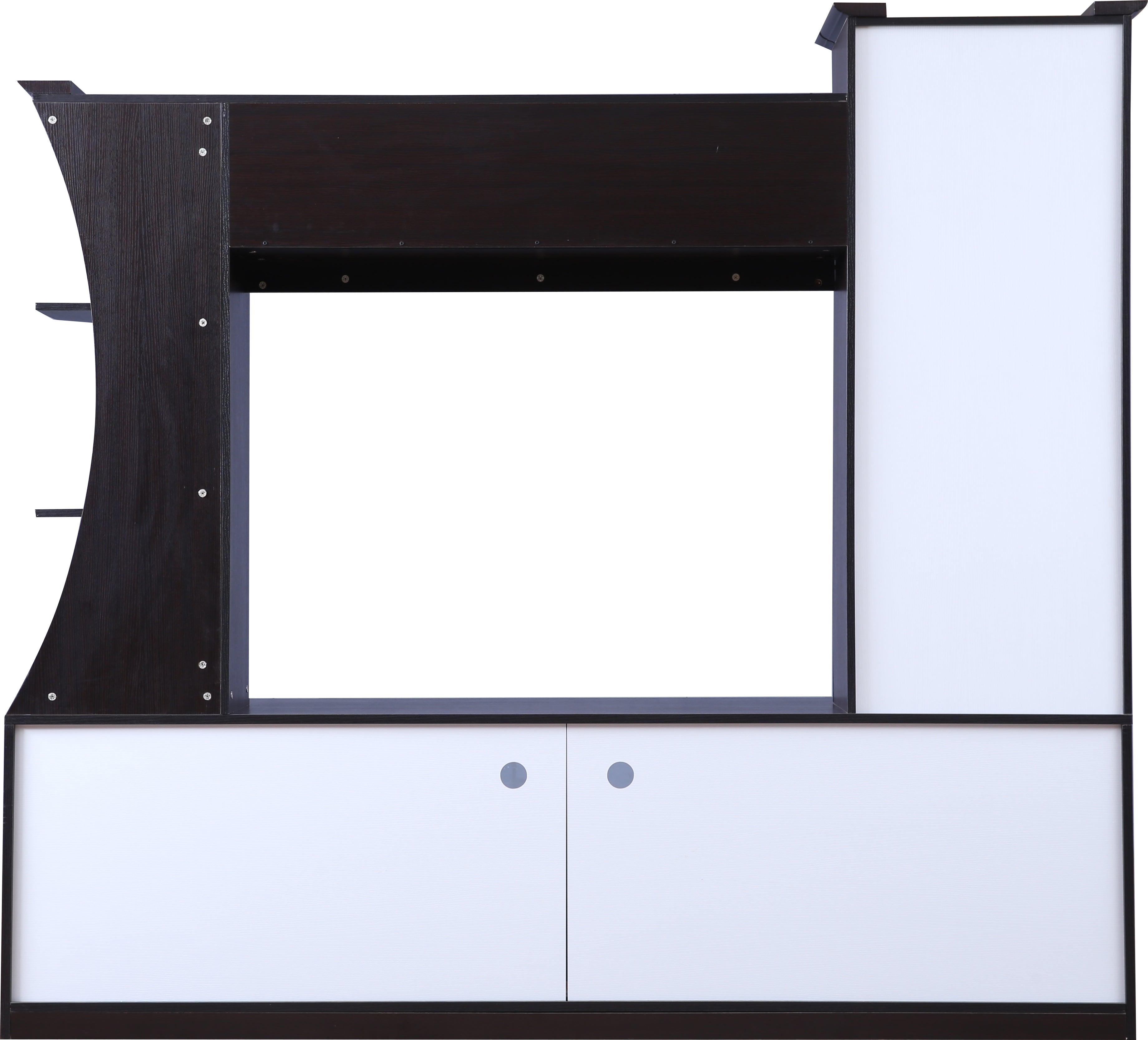 Mandrin Engineered Wood Wall Unit in Wenge Colour