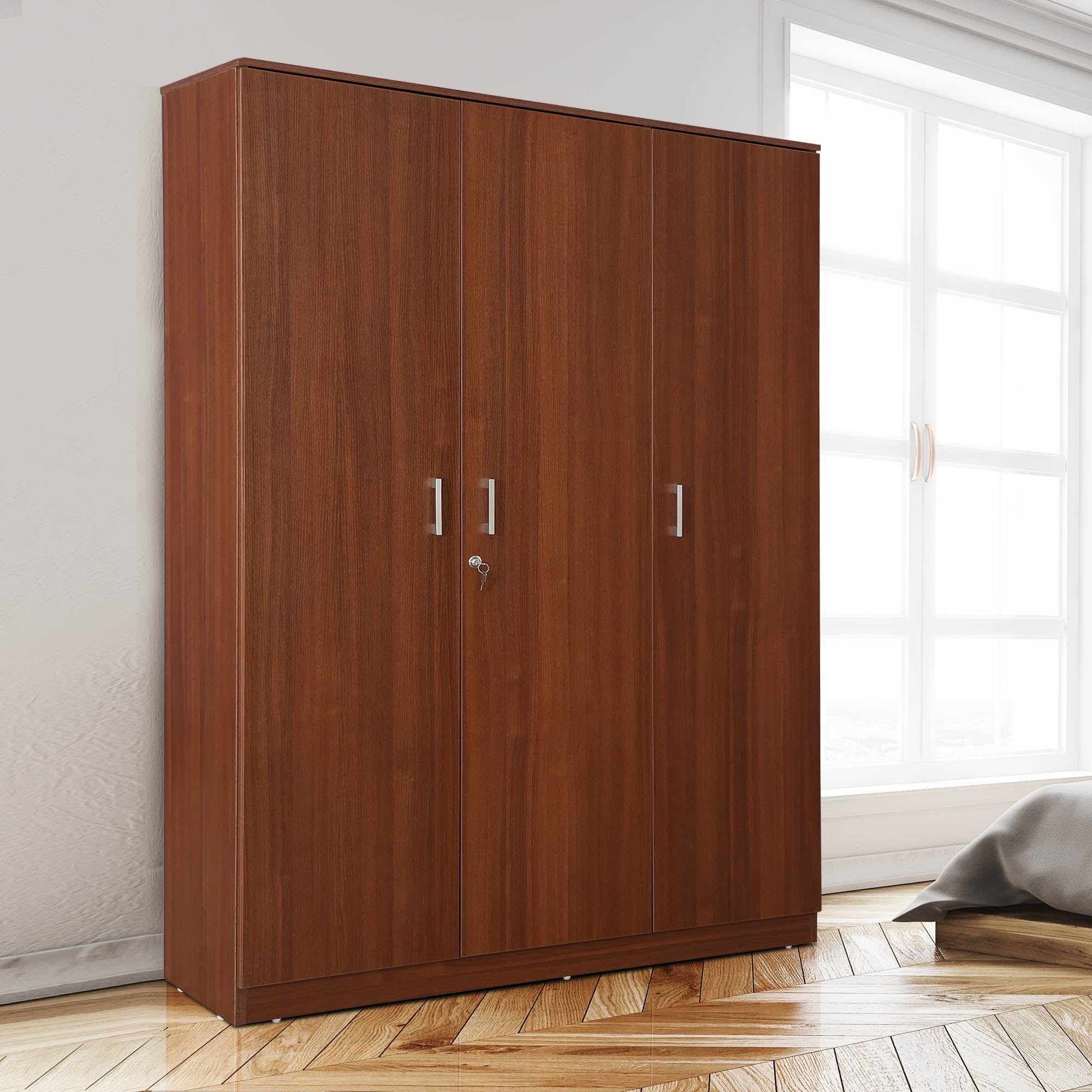 Premier 3 door wardrobe in Walnut Colour