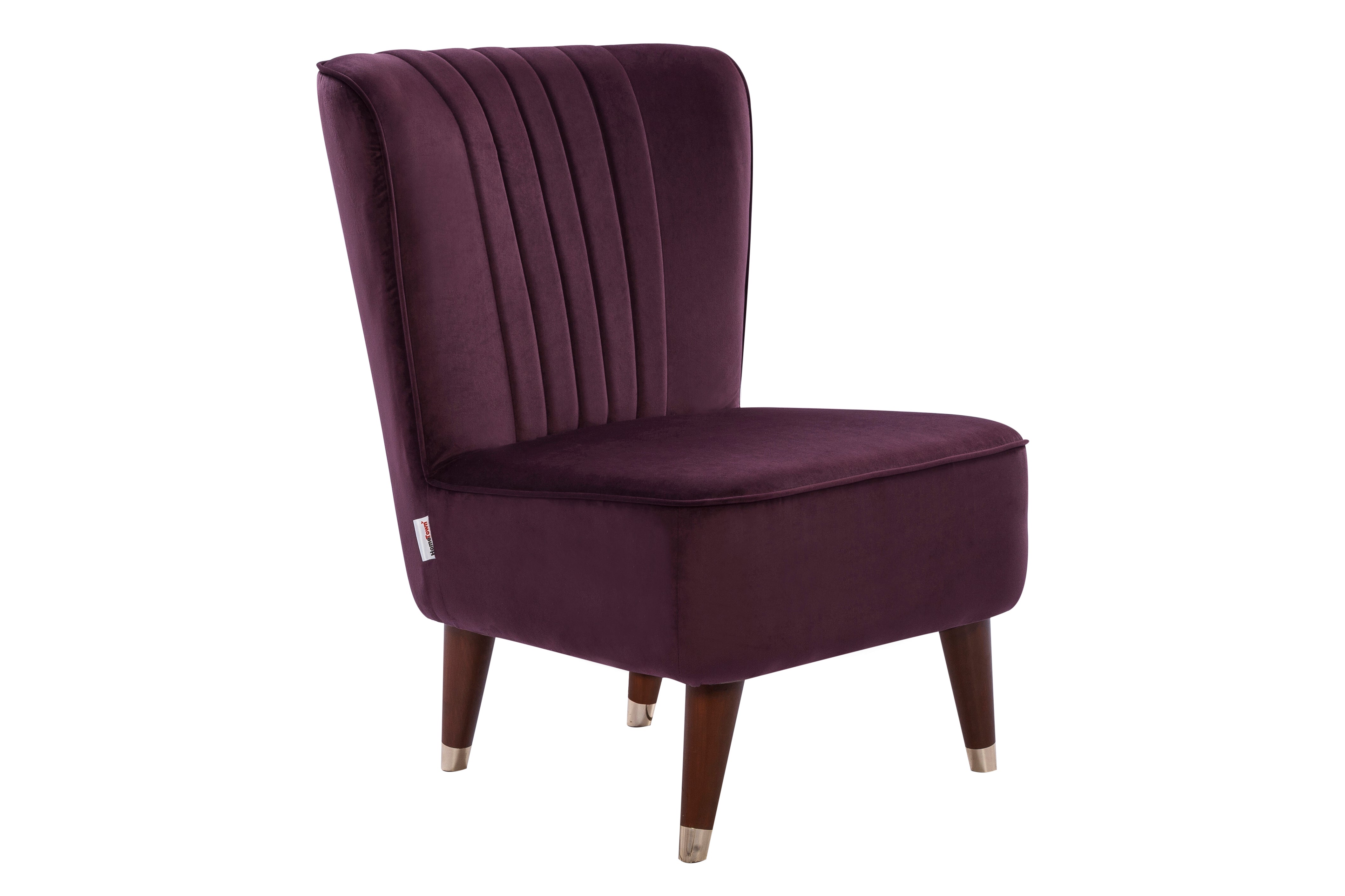 Jane Velvet Accent Chair in Wine Colour