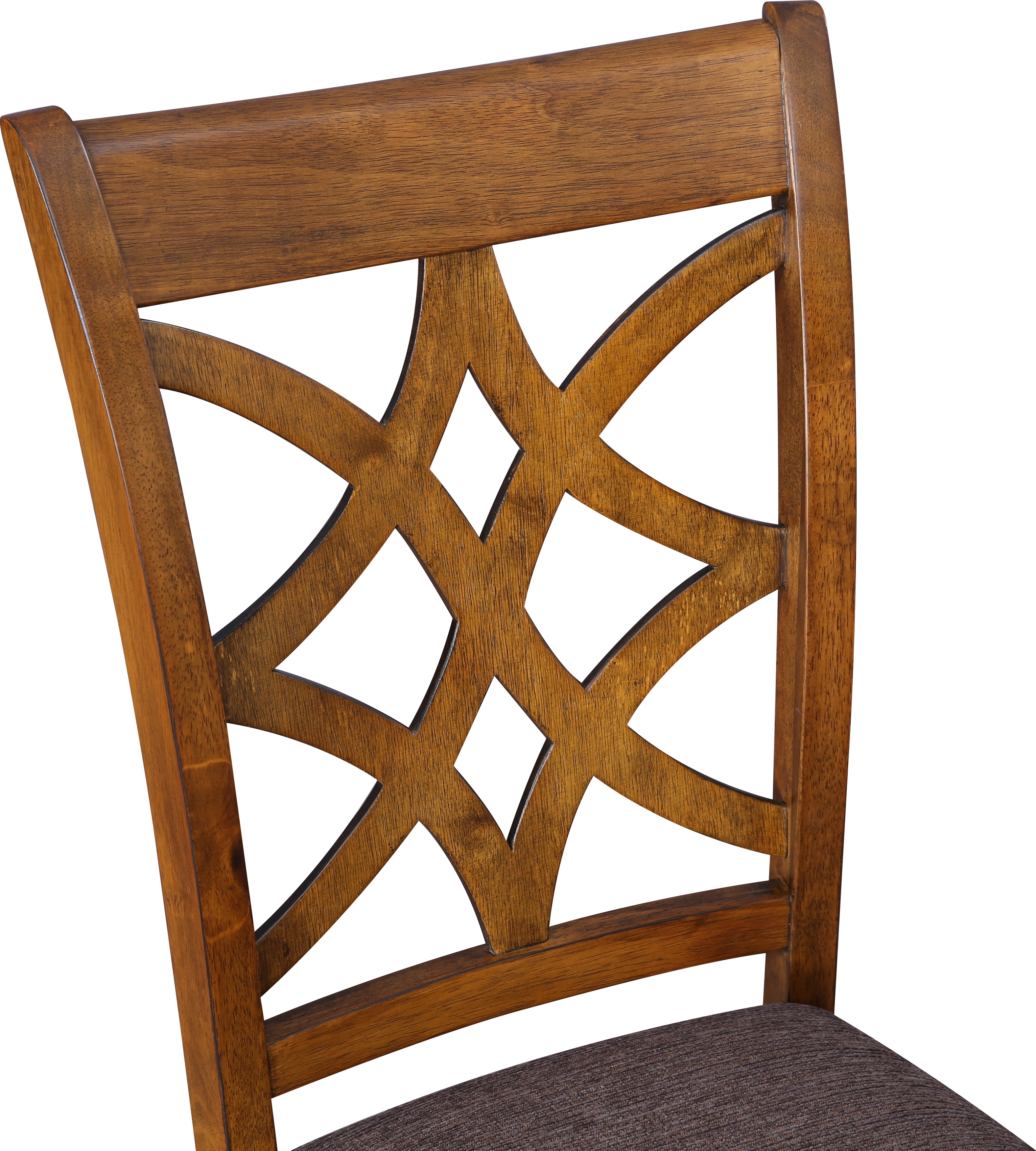 Tobago Solidwood Dining Chair Set of 2 in Antique Walnut Colour