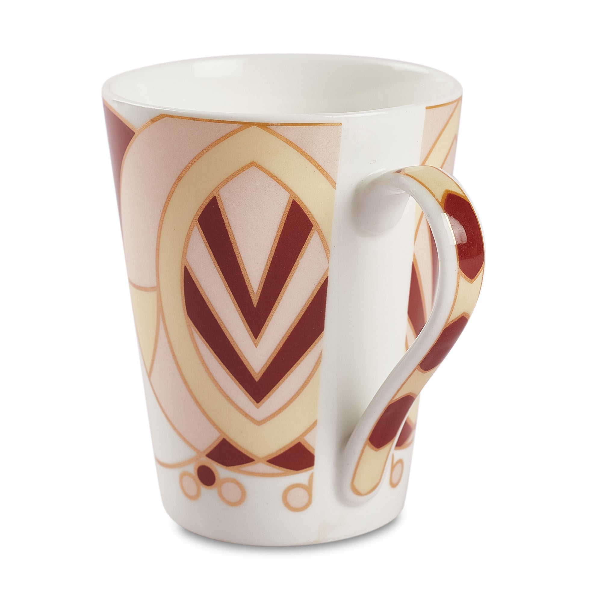 Sapphire Bone China Coffee Mug Set of 4 in Peach Colour