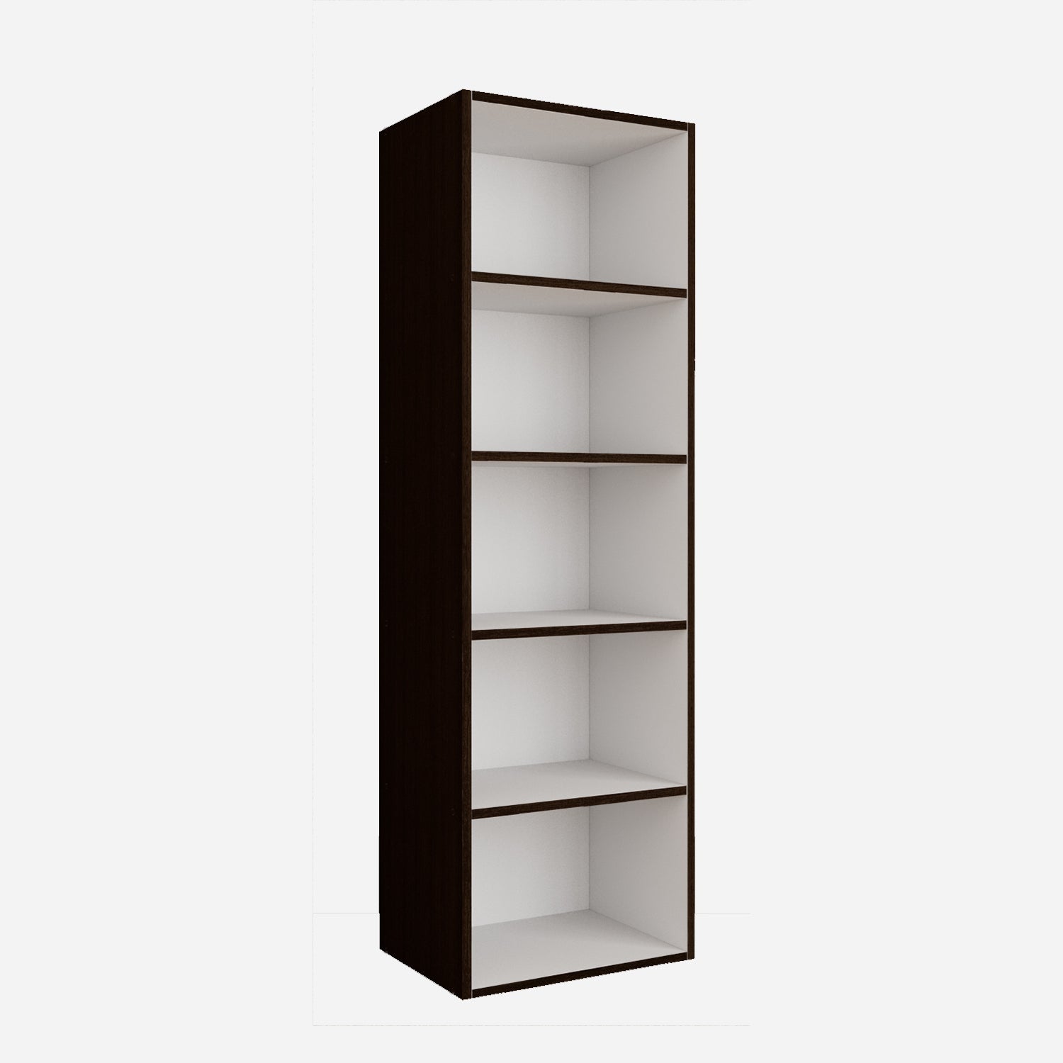 Mezzola Engineered Wood 5 Tier Bookshelf in Wenge Colour