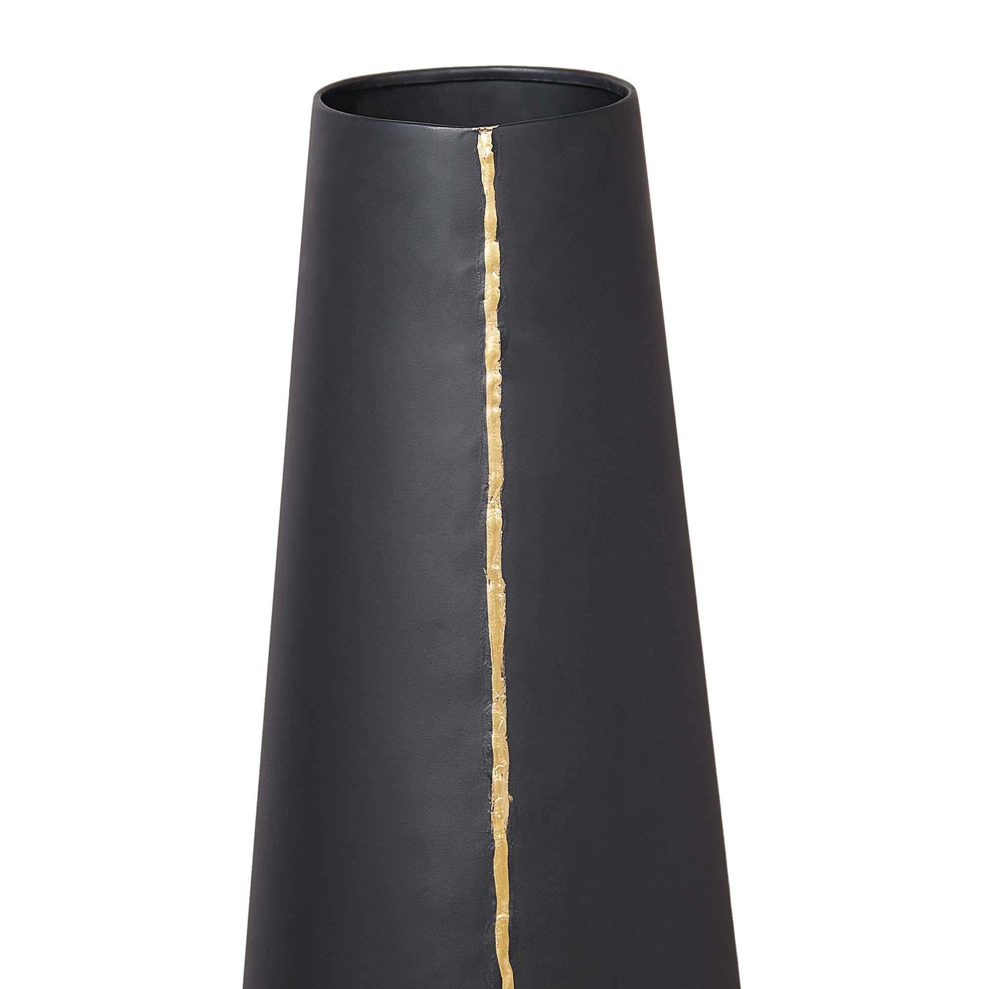 Mezzo Metal Vases 58 cm in Black Colour