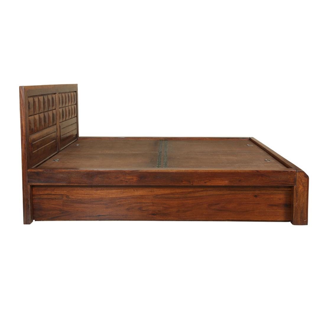 Woodrow Sheesham Wood(Rosewood) King bed with Box storage in Honey Colour