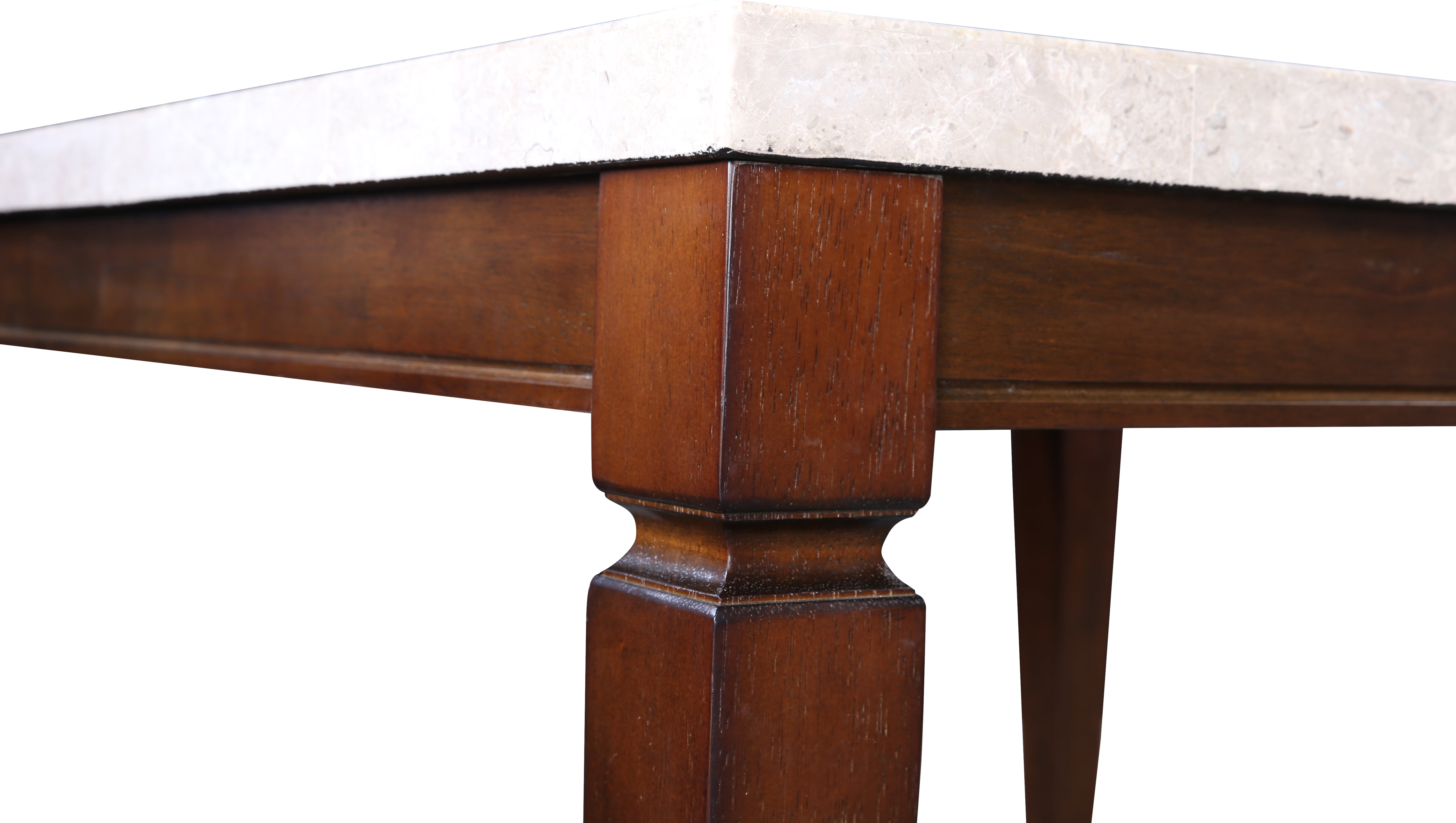Bliss Marble Top 8 Seater Dining Table with Inlay in Beige Colour