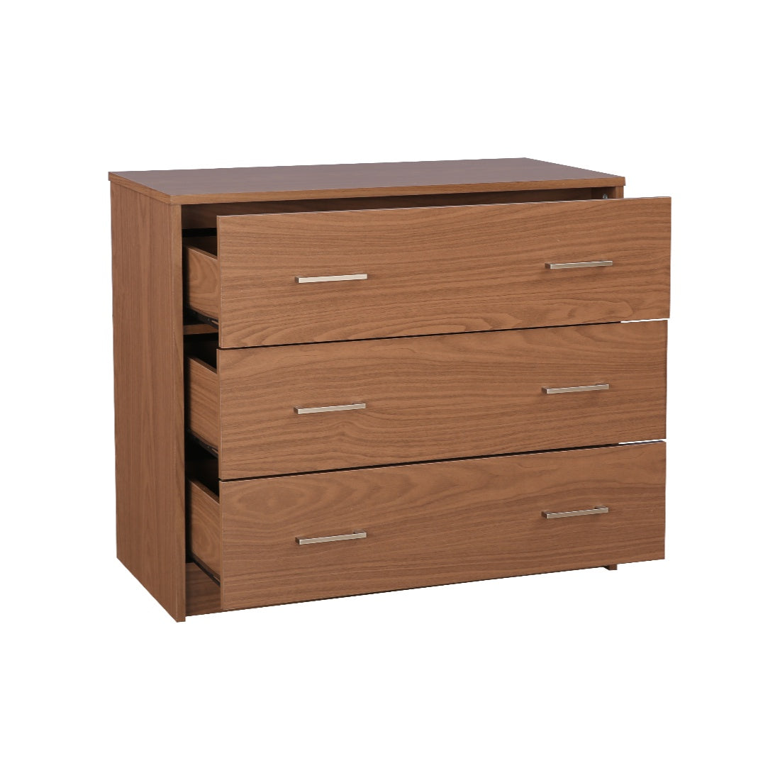 Atlas Engineered Wood Chest of Drawers in Walnut Colour